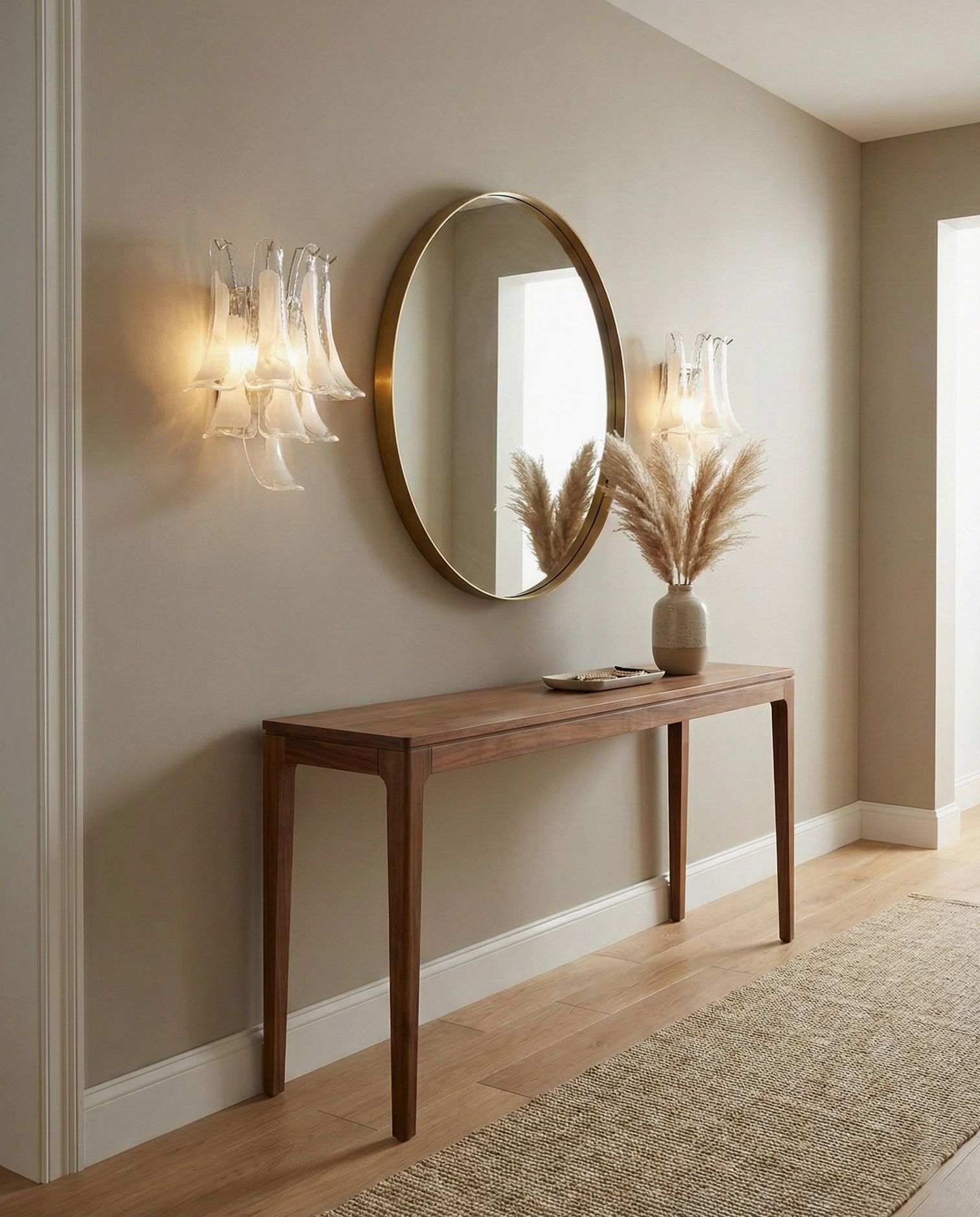 Alrinis glass wall lamp semi-frosted petal design warm ambient illumination modern interior lighting