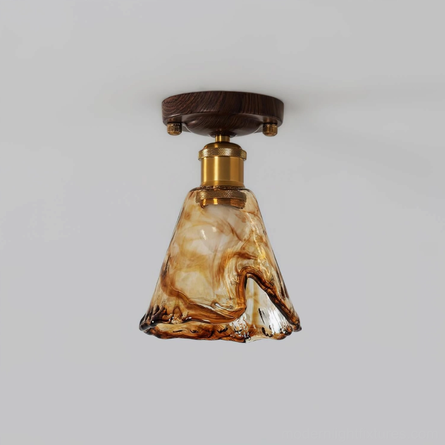 Nalia amber ceiling light fixture in bathroom or damp-rated environment - safe installation in moisture areas