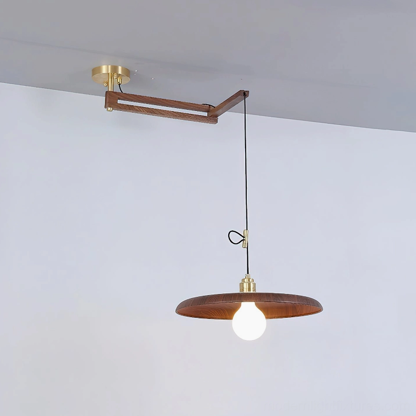 Pendant light creating ambient mood lighting in cozy home setting