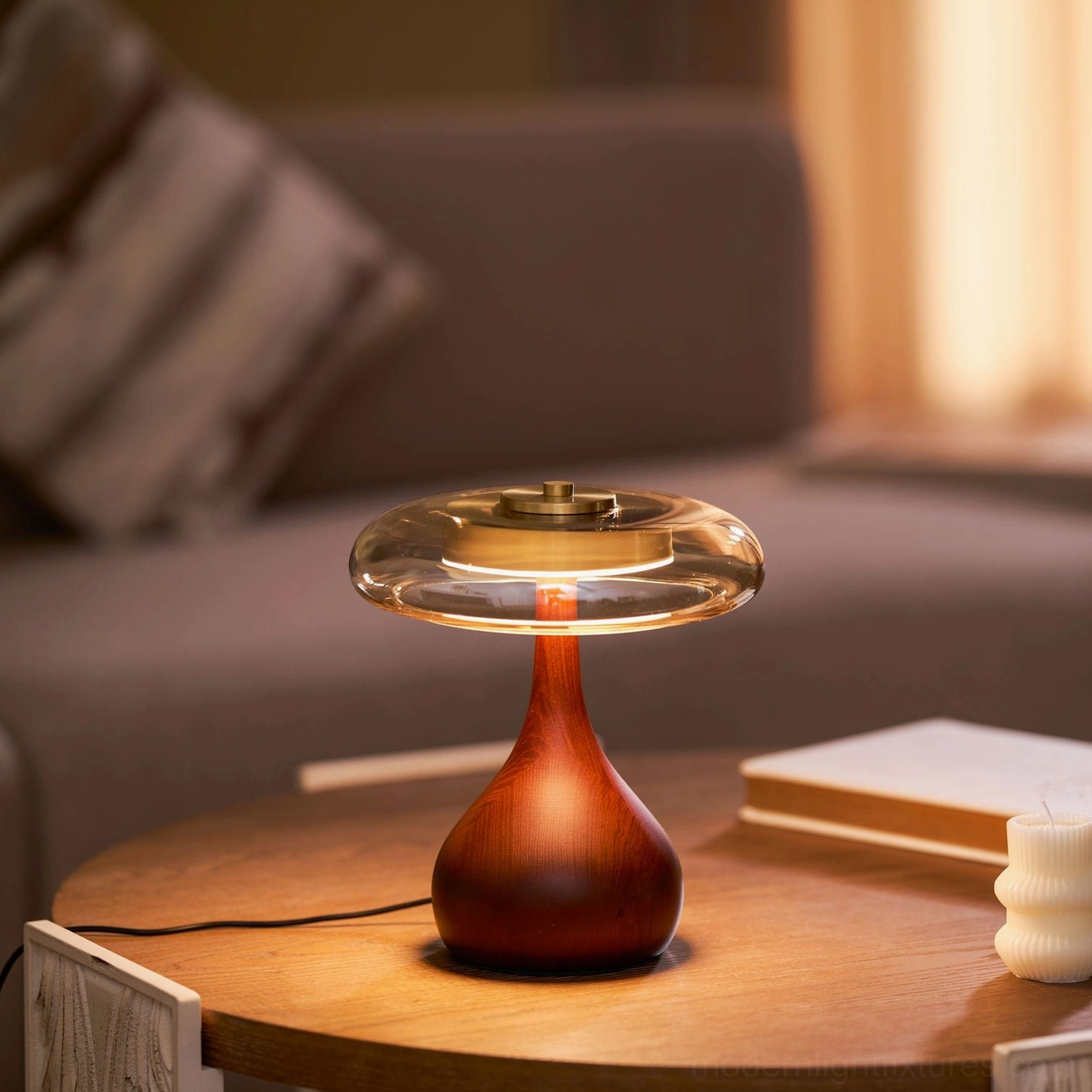 Andi modern glass table lamp 12W energy efficient power consumption