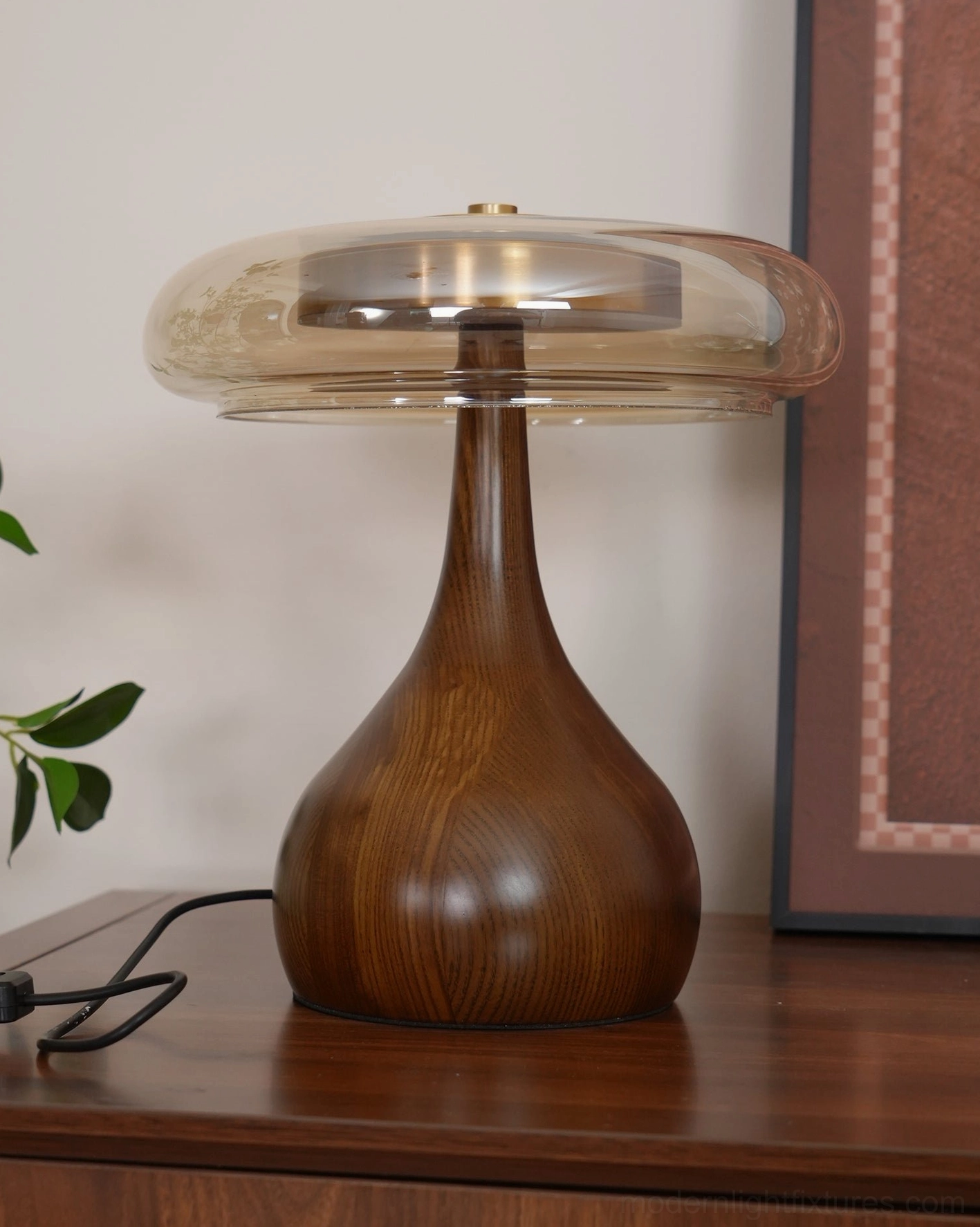 Andi glass table lamp bedroom nightstand styling ambient lighting glow
