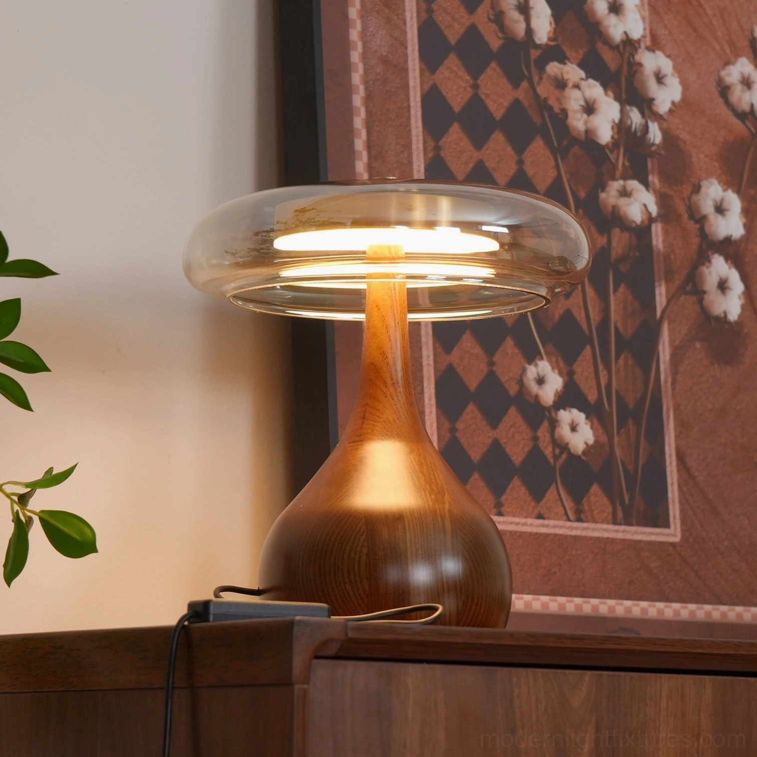 Andi table lamp industrial modern design brass and glass materials