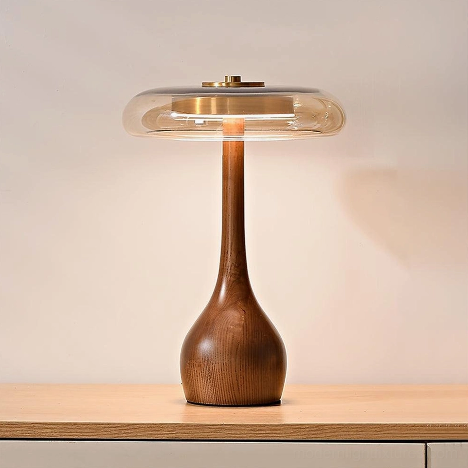 Andi modern table lamp integrated LED light diffusion through glass body