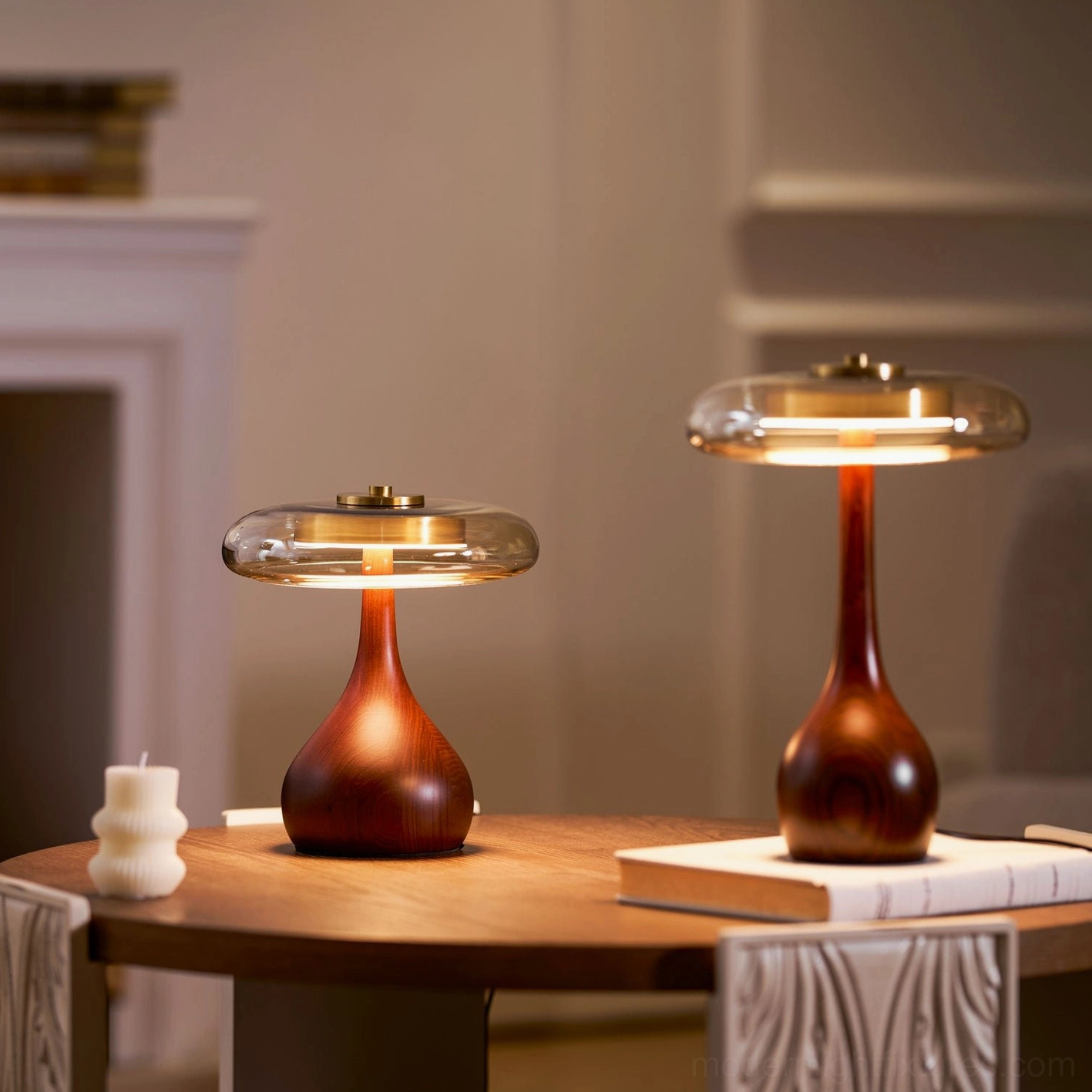 Andi glass lamp US EU UK AU plug options international compatibility
