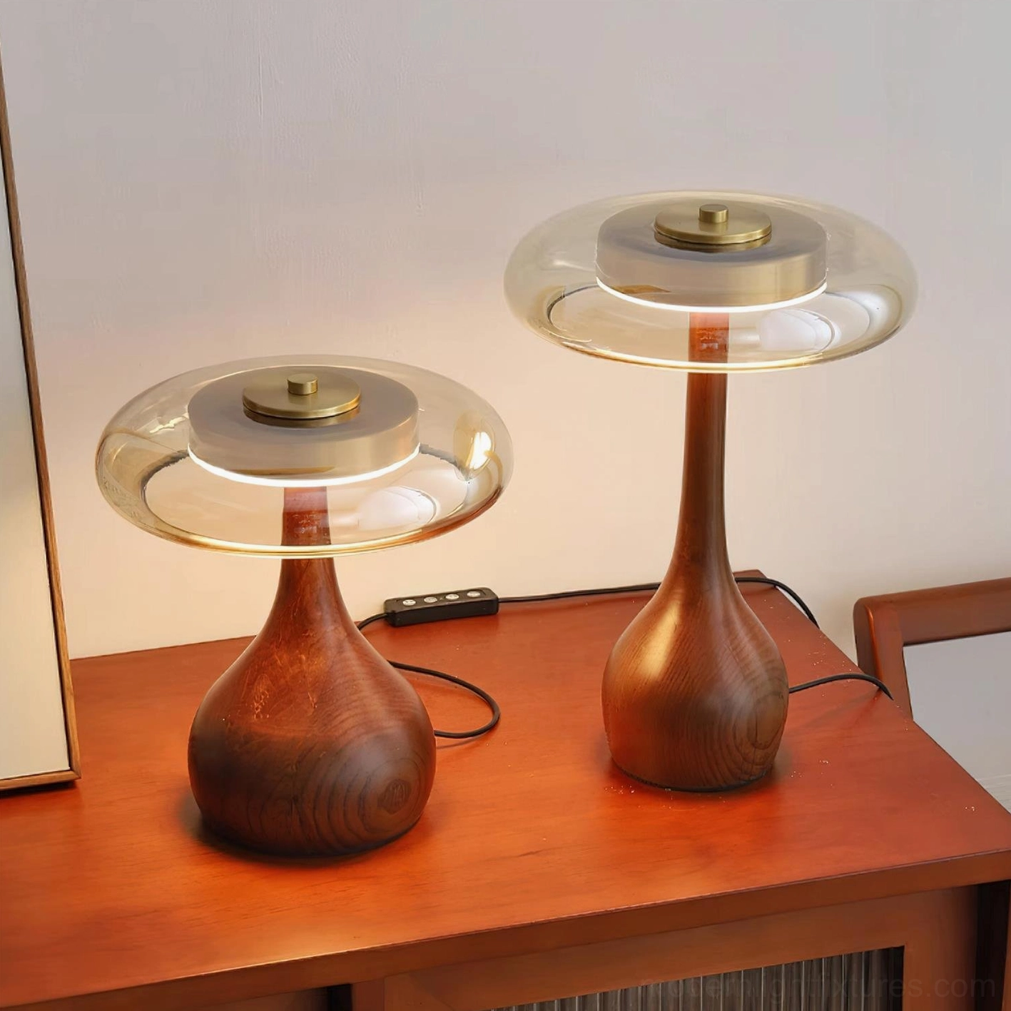 Andi modern glass lamp mixed color pair fashion forward aesthetic