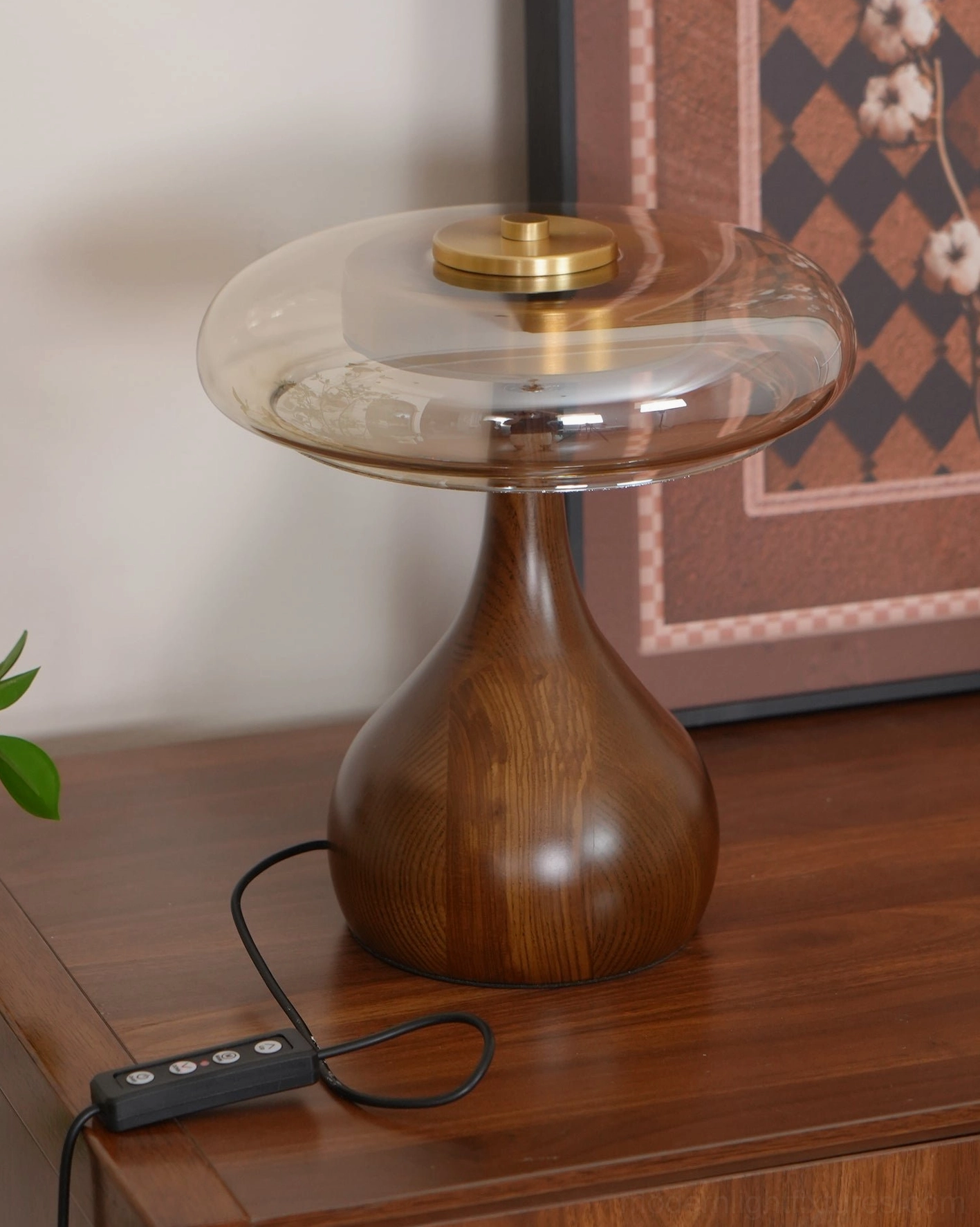 Andi glass lamp reading nook corner focused downward lighting