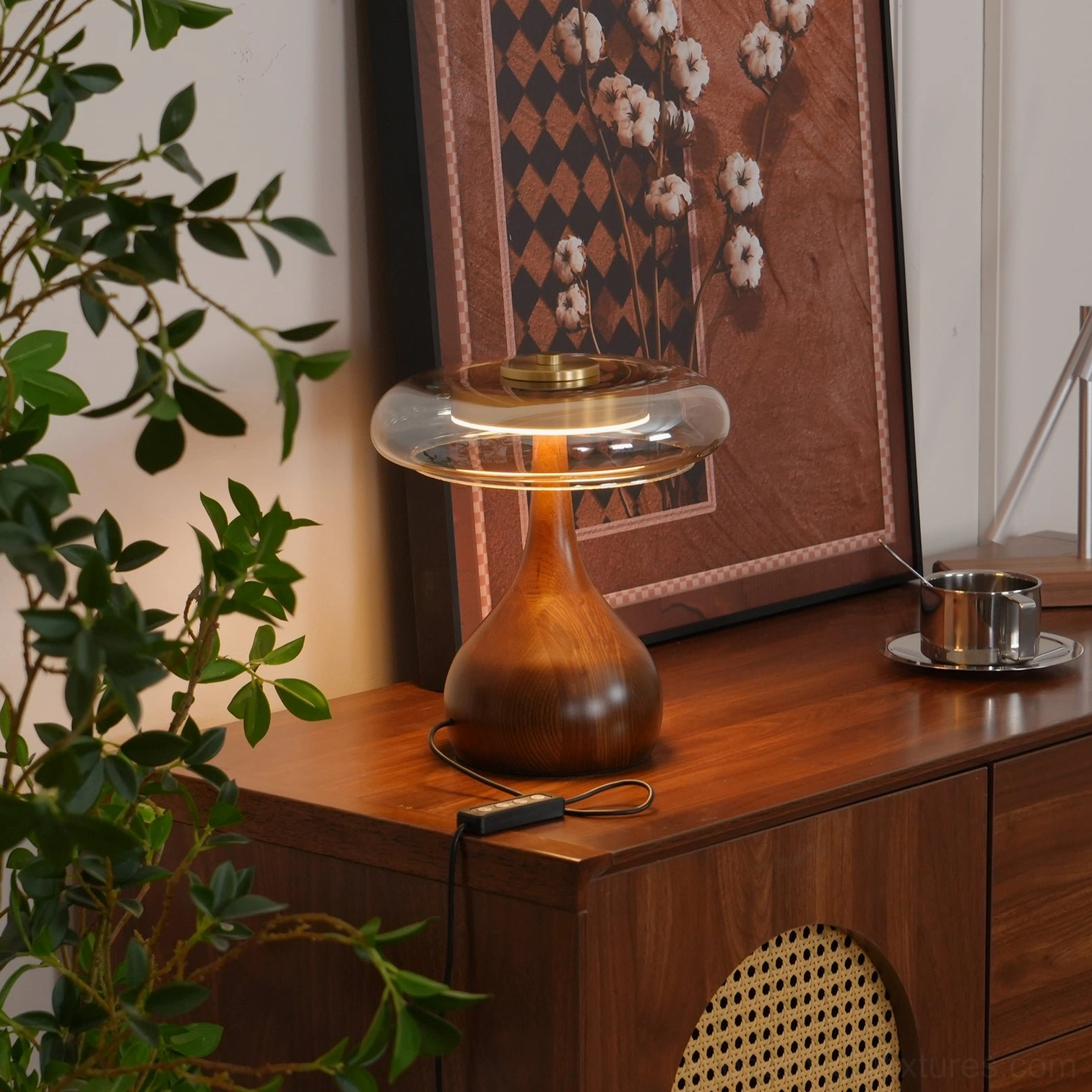 Andi glass lamp transitional interior design warm traditional contemporary