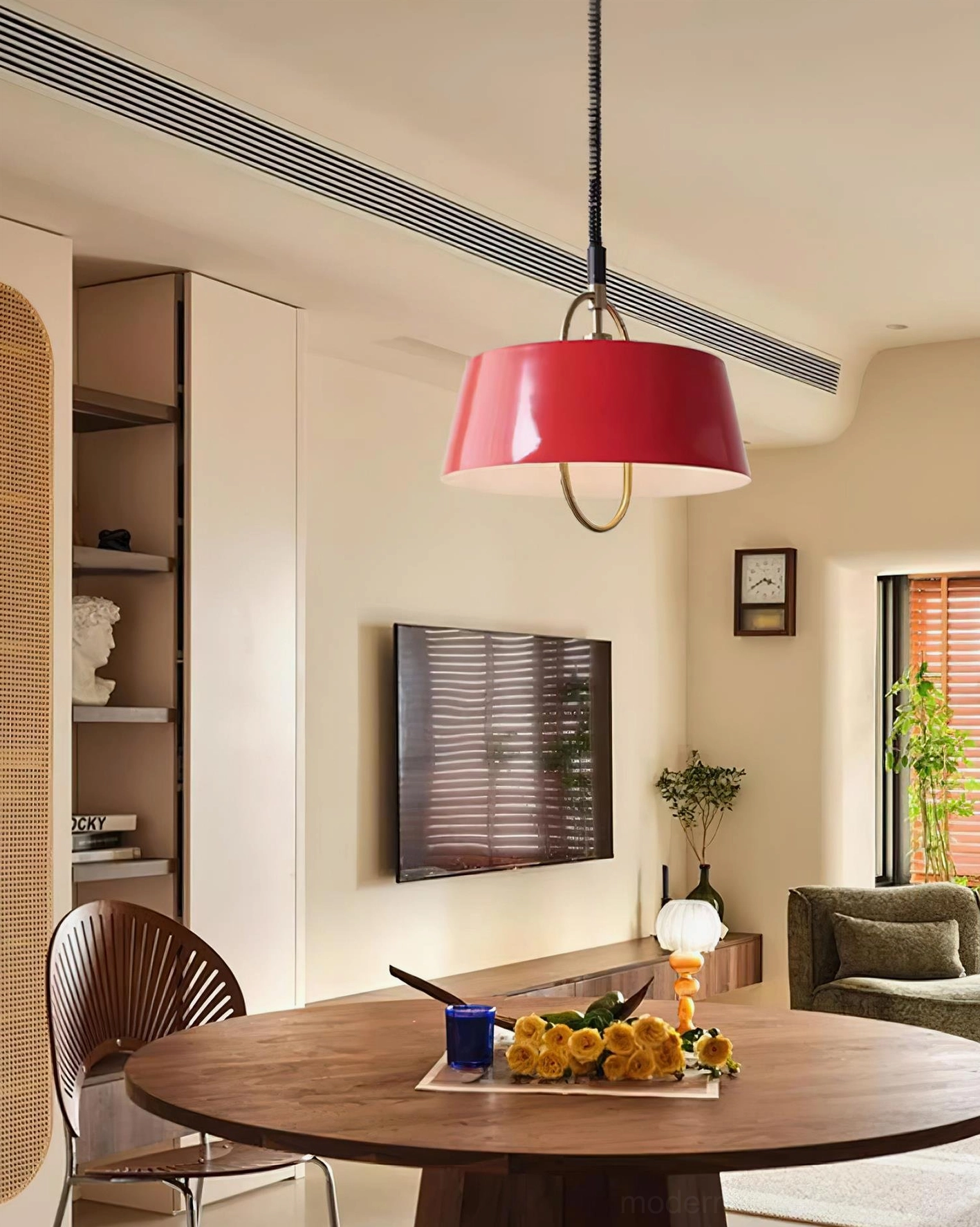 Angelo tapered pendant lamp installation and suspension cord system with adjustable height