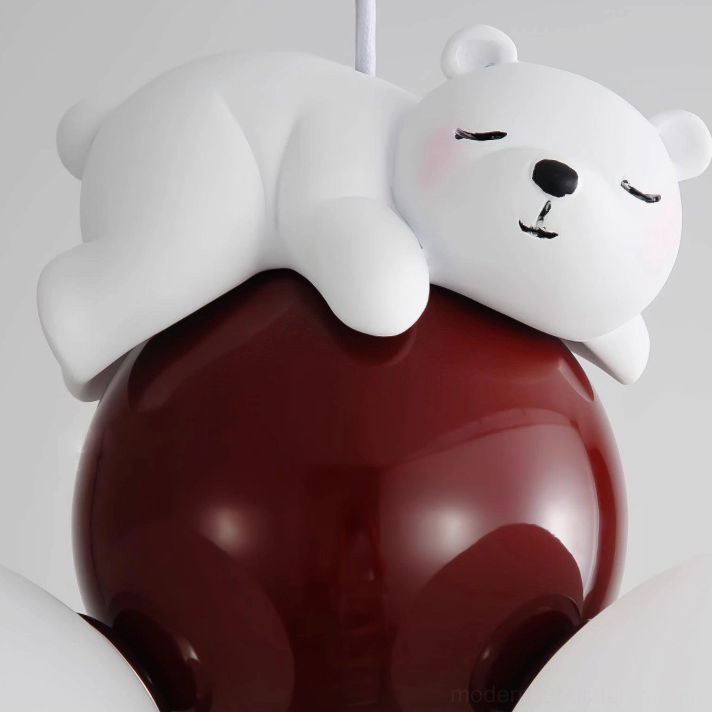 Animal pendant light fixture showing dimmer compatible G9 socket and hardwired installation