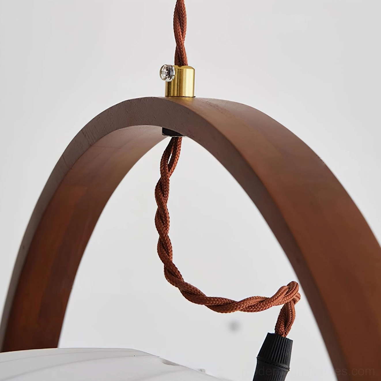 Antonio pendant lamp product collection view showing walnut and white color option variations