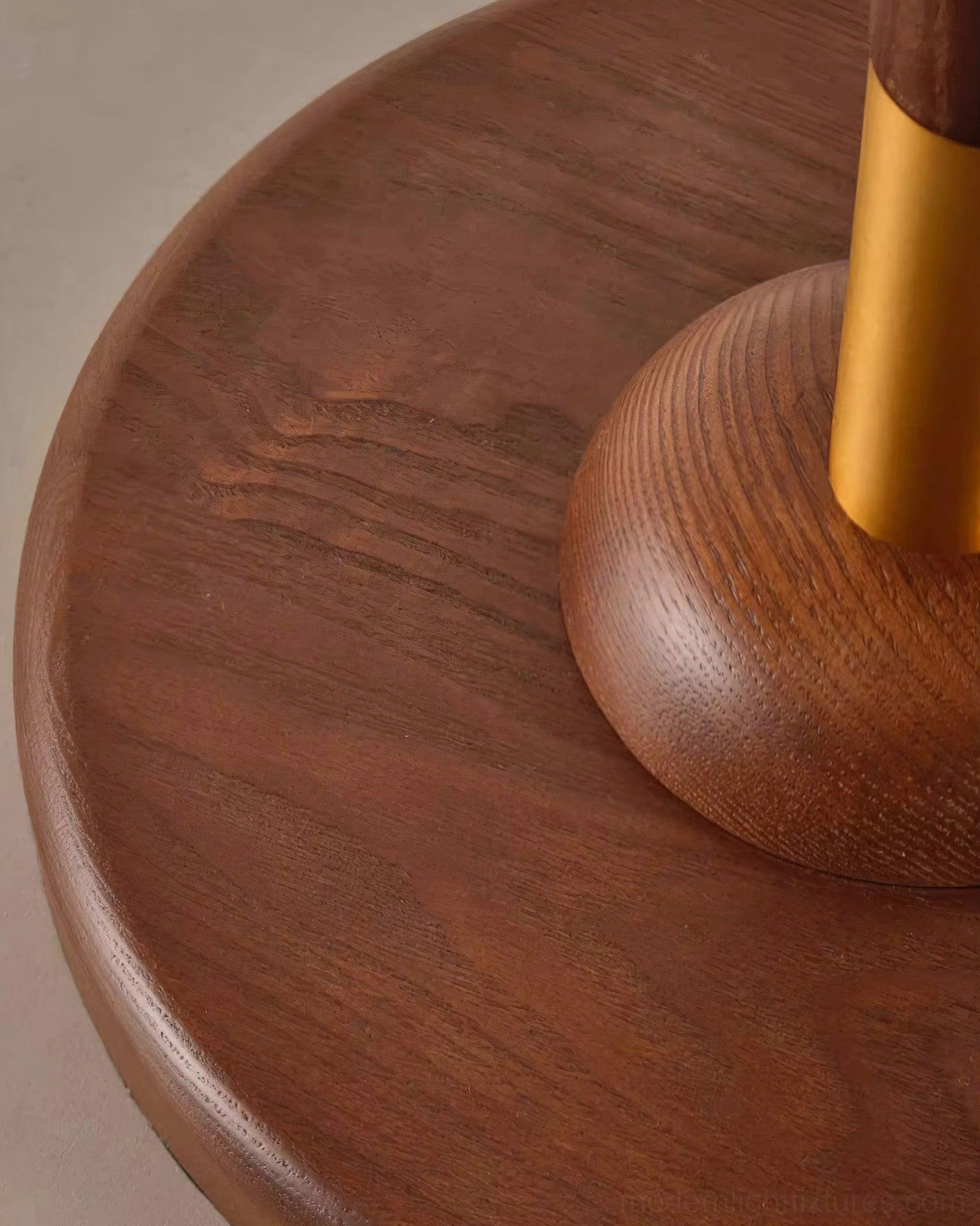 Arc floor lamp arm extension demonstrating reach and coverage over seating or workspace areas