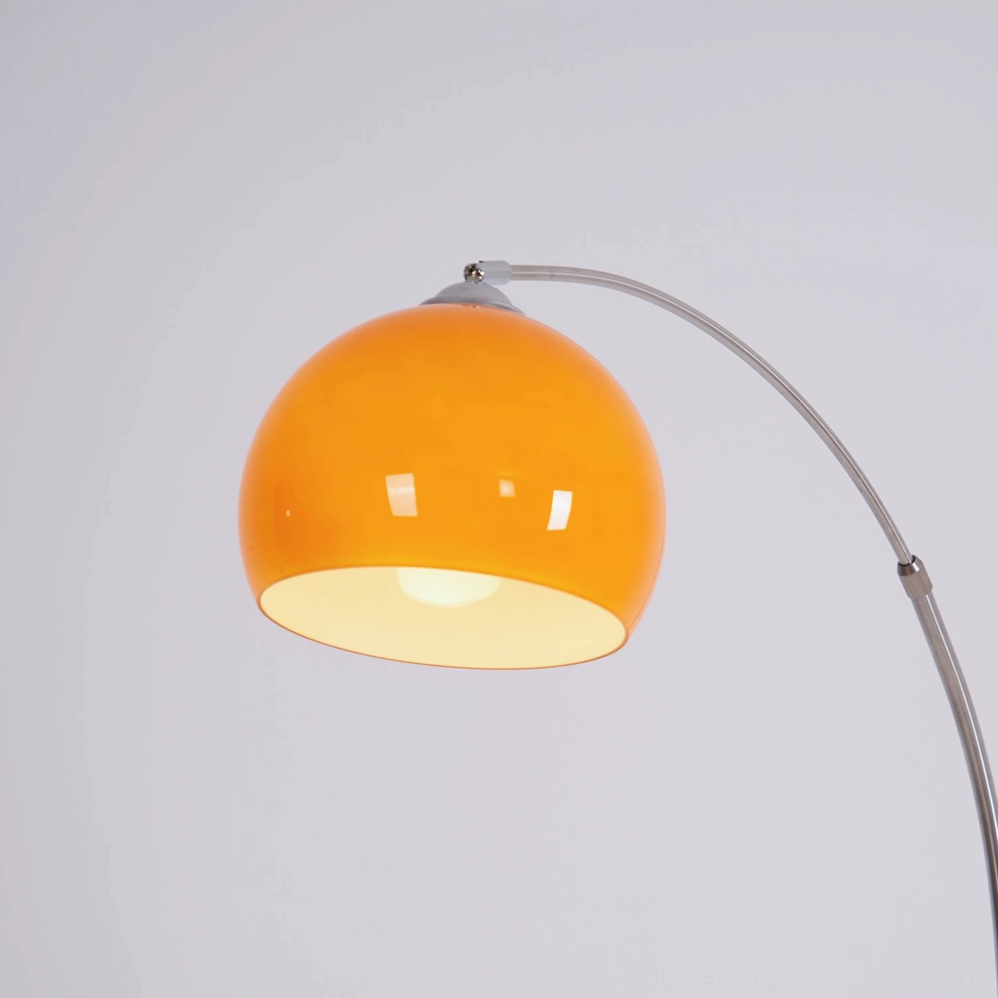 Contemporary arc floor lamp mid-century inspired 1960s retro modern style