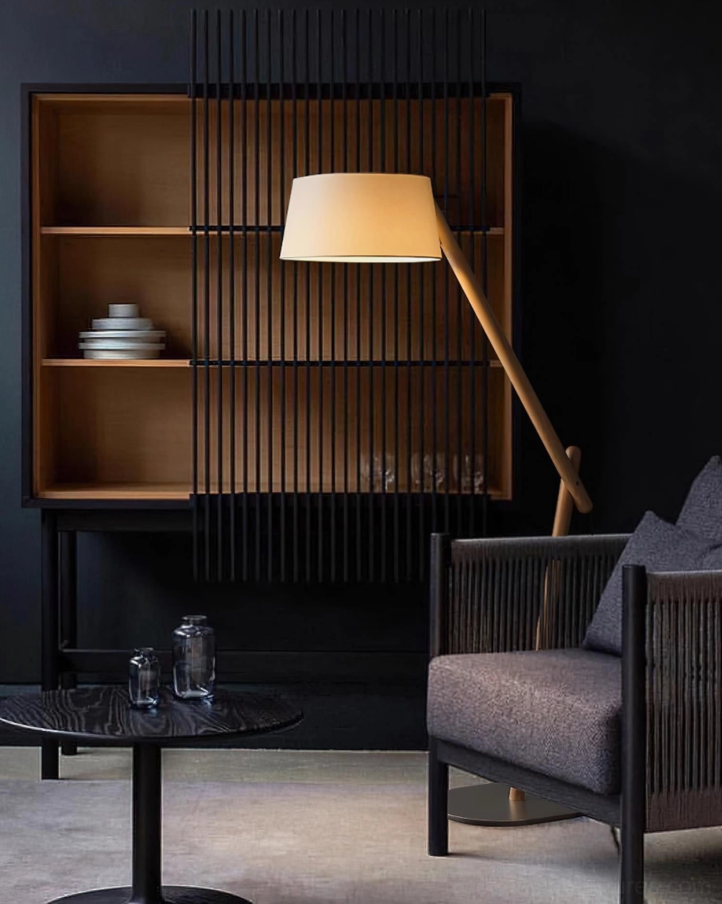 Arc floor lamp complementing any decor with minimalist design and functional lighting solution
