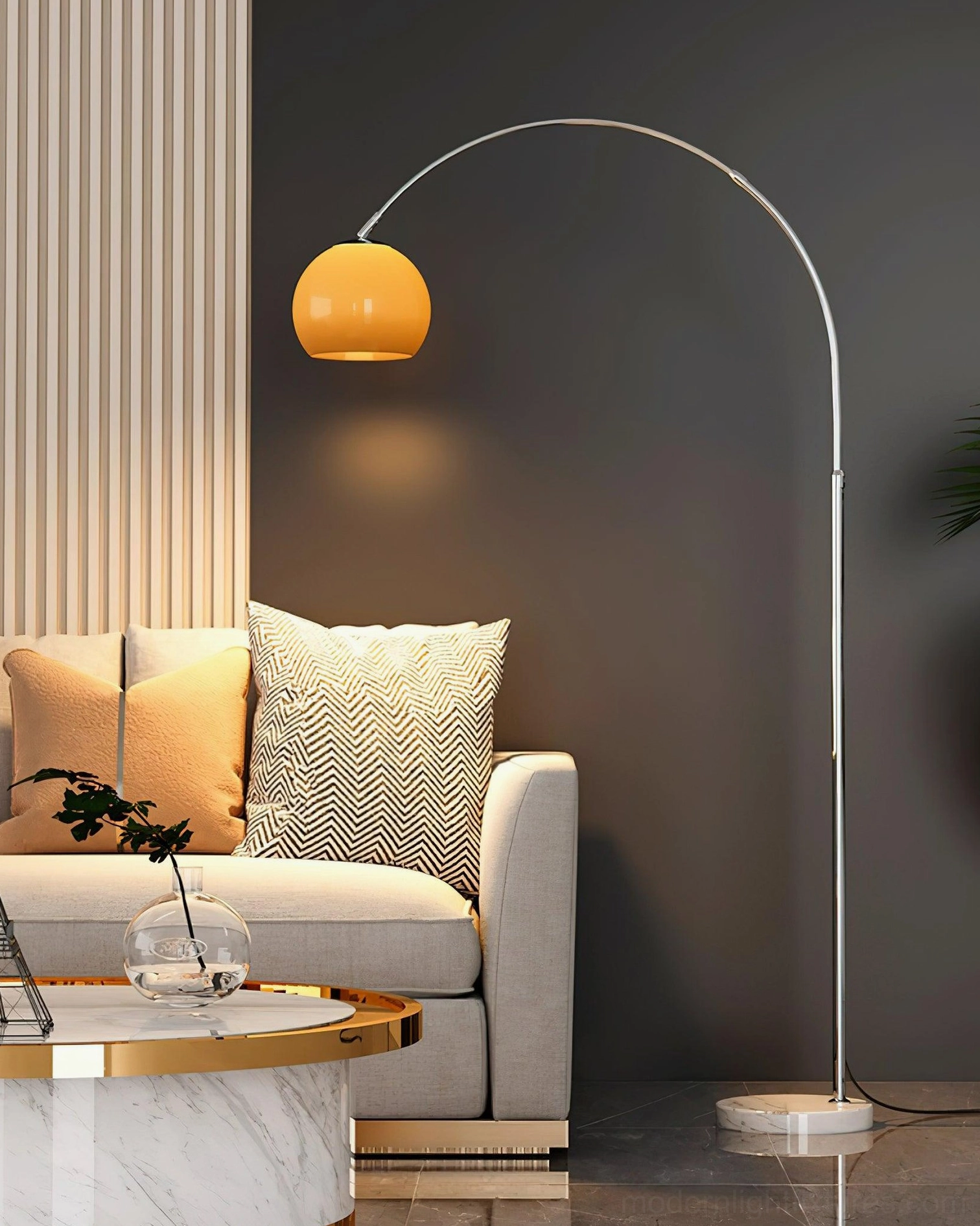 Modern floor lamp E26 E27 socket compatibility detail and bulb placement