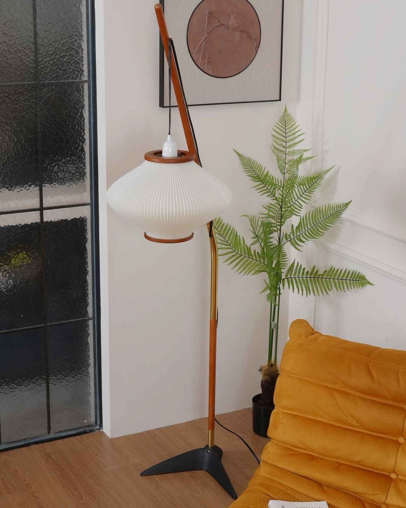 Mid-century arc floor lamp transitional design bridging classic and contemporary aesthetics