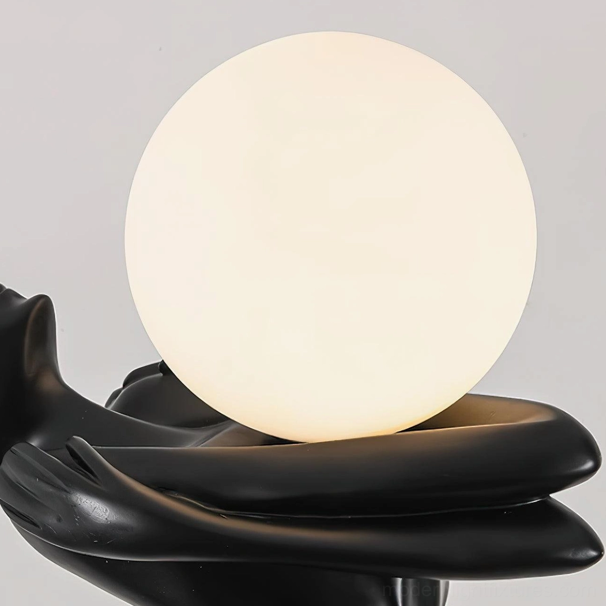 Artistic sculpture floor lamp contemporary home, human form silhouette, minimalist black design