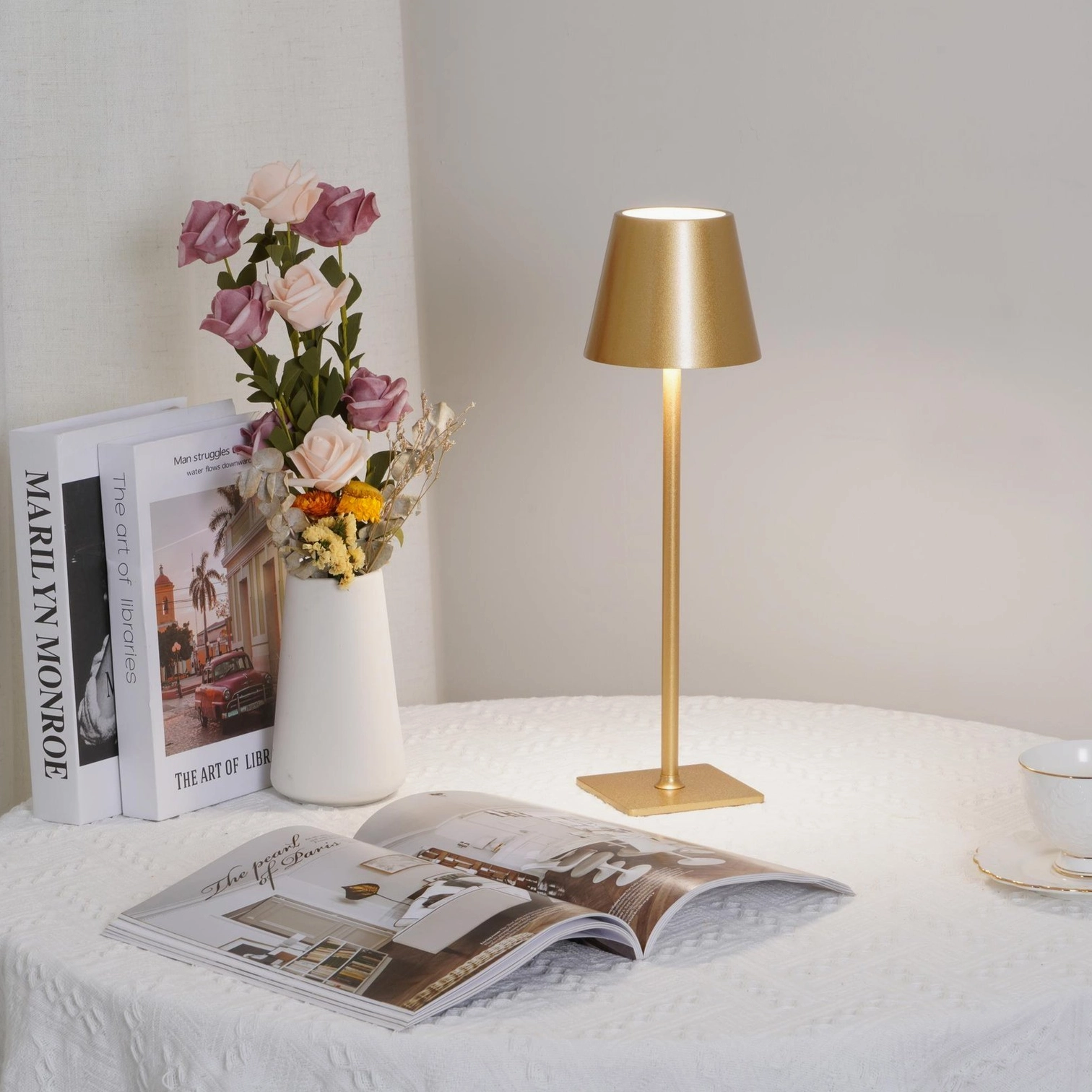 Minimalist table lamp artistic studio creative space modern lighting solution