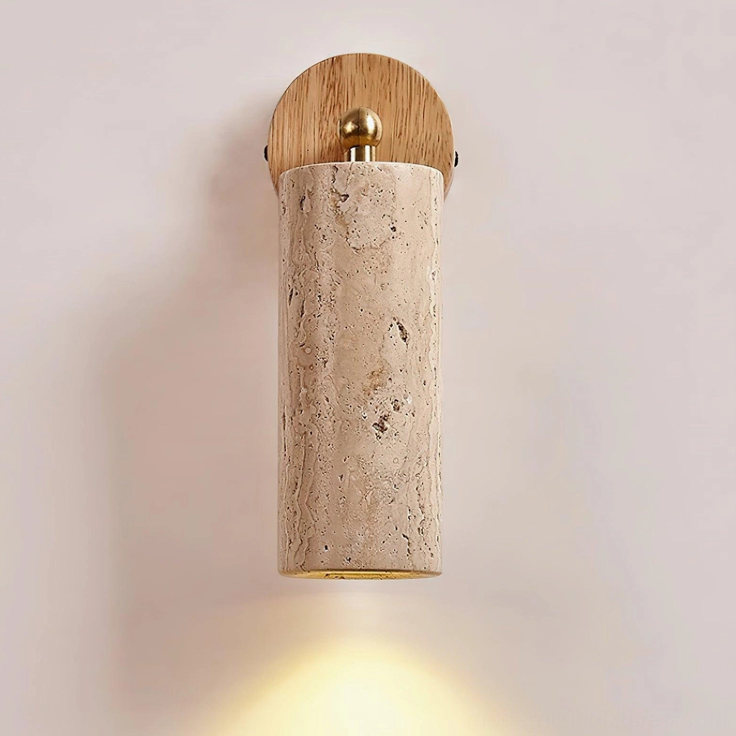 Mireille travertine wall sconce artistic interior design element with sculptural form and natural warmth