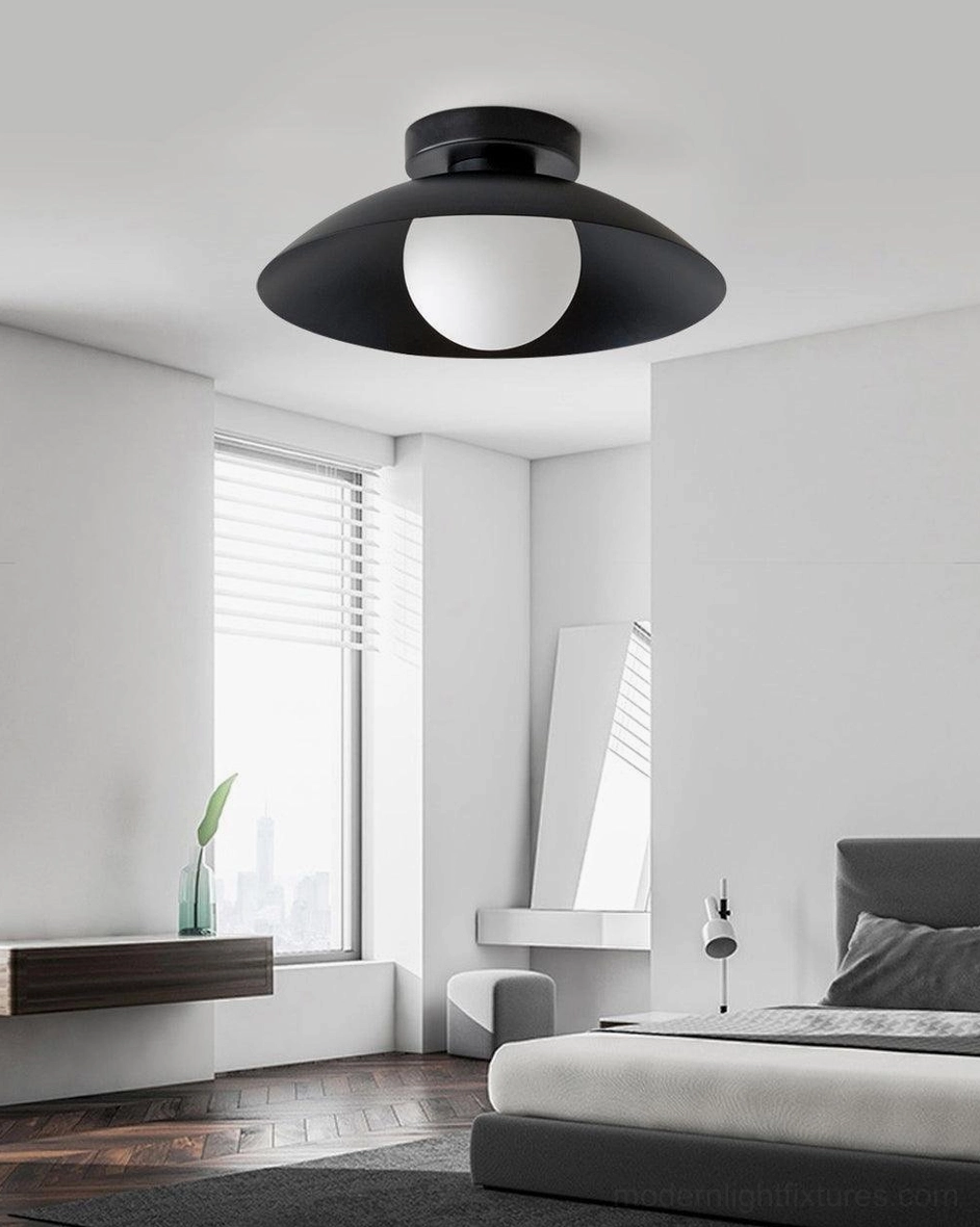 Arundel Orb beige modern ceiling light fixture showcasing neutral color palette option