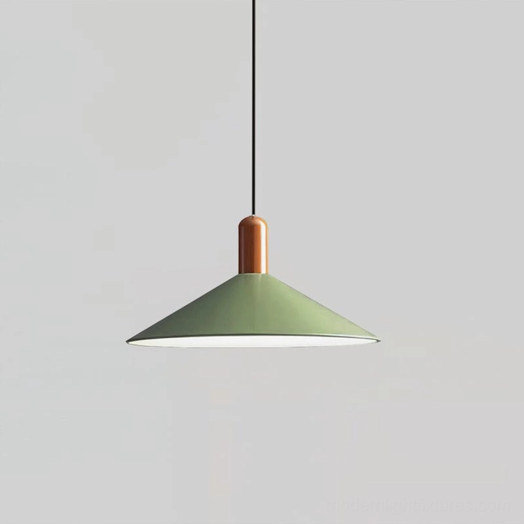 Arundel modern pendant light design details, matte metal shade with acrylic diffuser construction