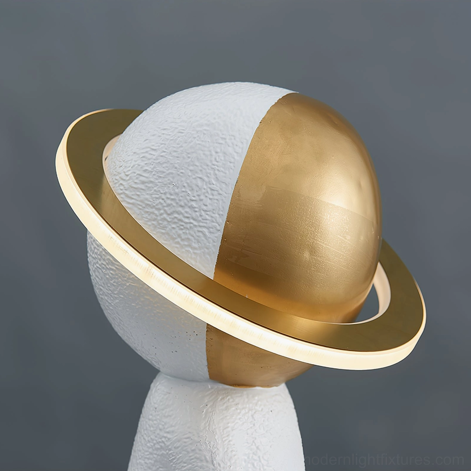 Contemporary astronaut Halo LED lamp sculptural lighting fixture for modern home décor