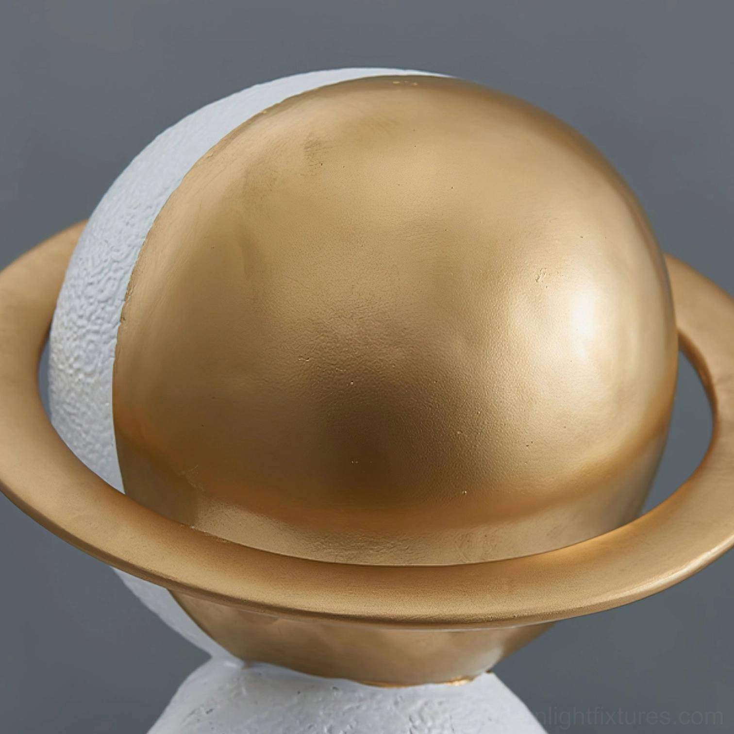 Astronaut Halo table lamp front central view with warm LED glow and sophisticated design