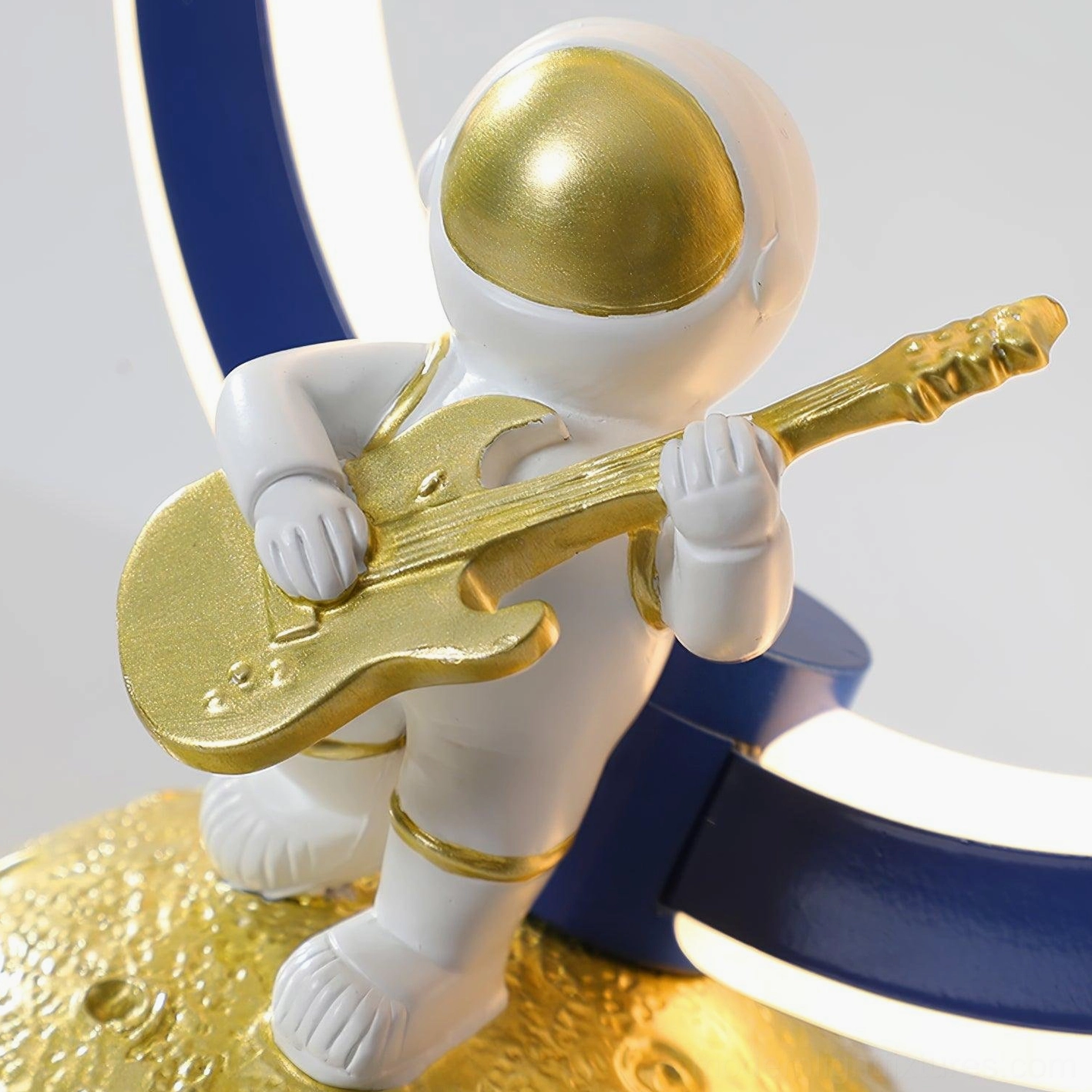 Astronaut table lamp accent lighting for modern bedroom environment