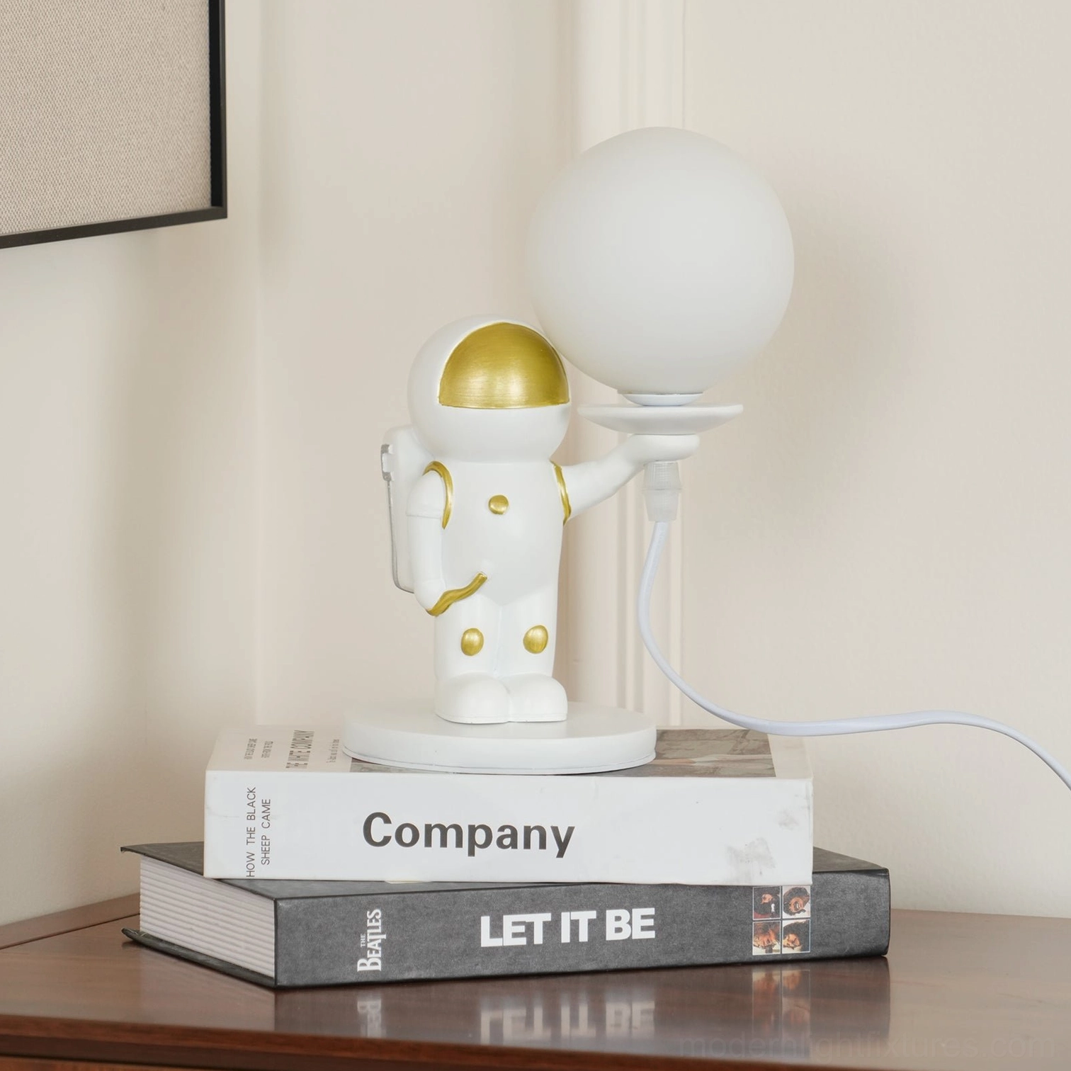 Astronaut lamp bohemian eclectic playful whimsical artistic