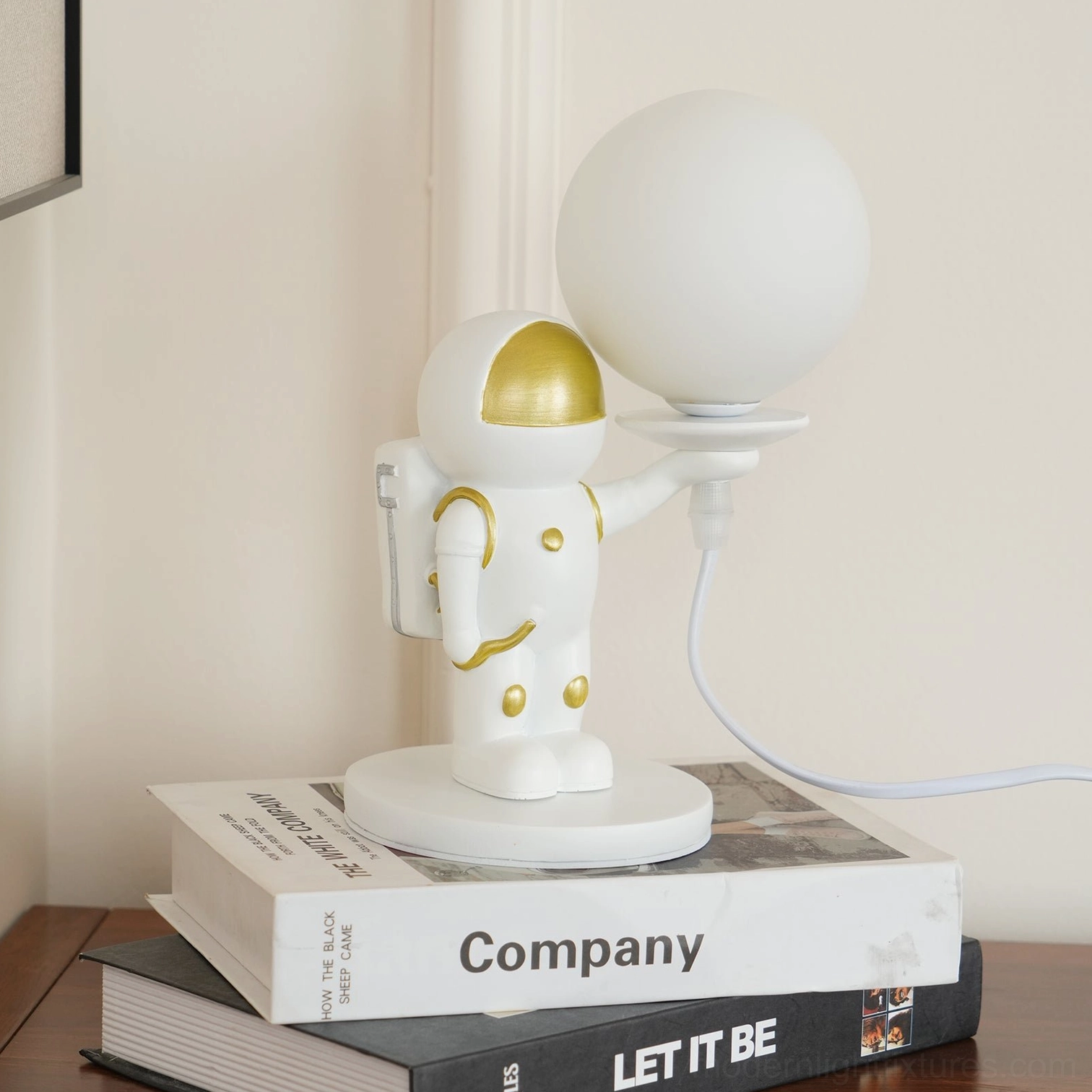 Astronaut lamp resin construction quality materials showcase