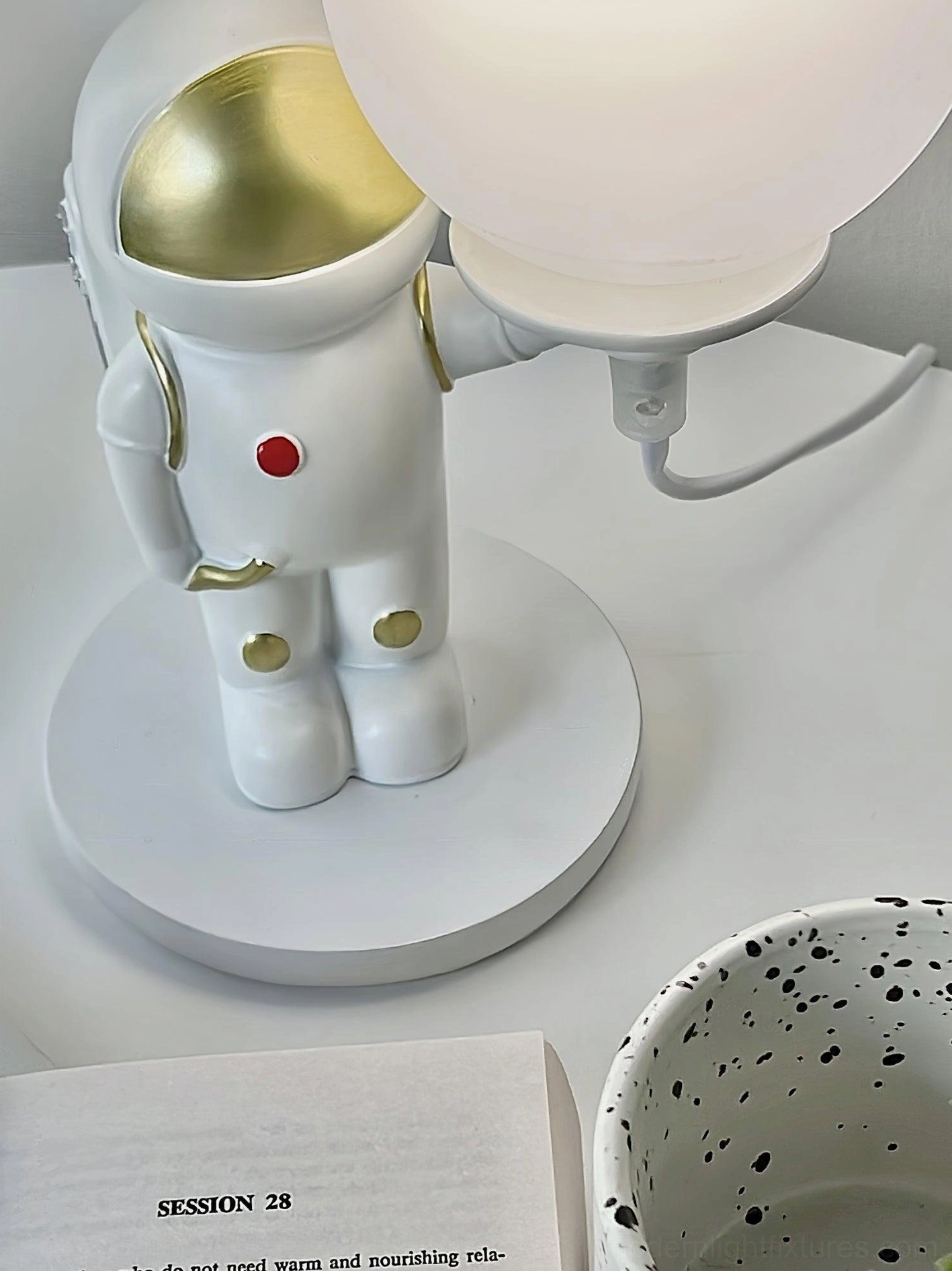 Astronaut lamp size comparison all three styles A B C dimensions