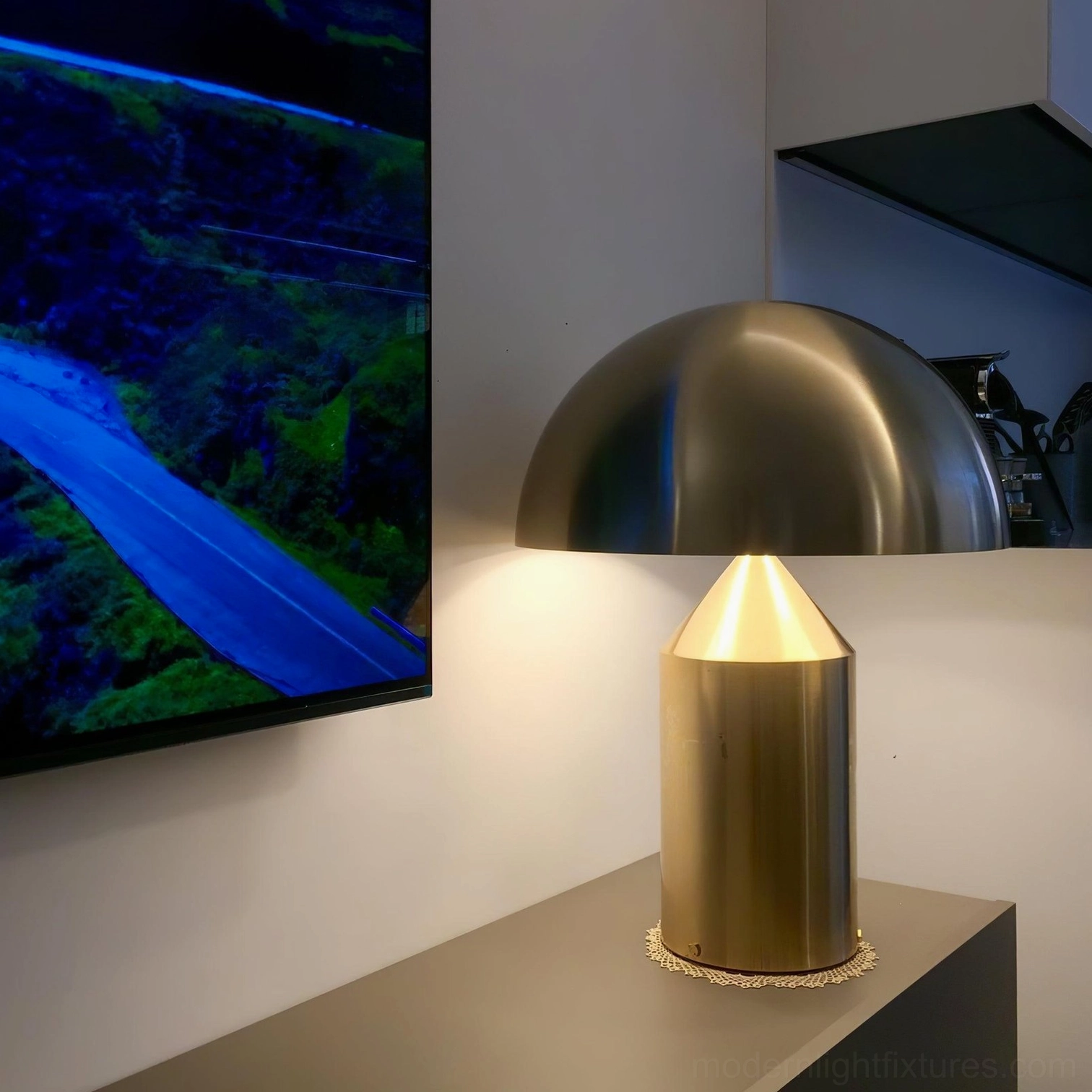 Atollo modern table lamp artistic lighting solution for contemporary spaces