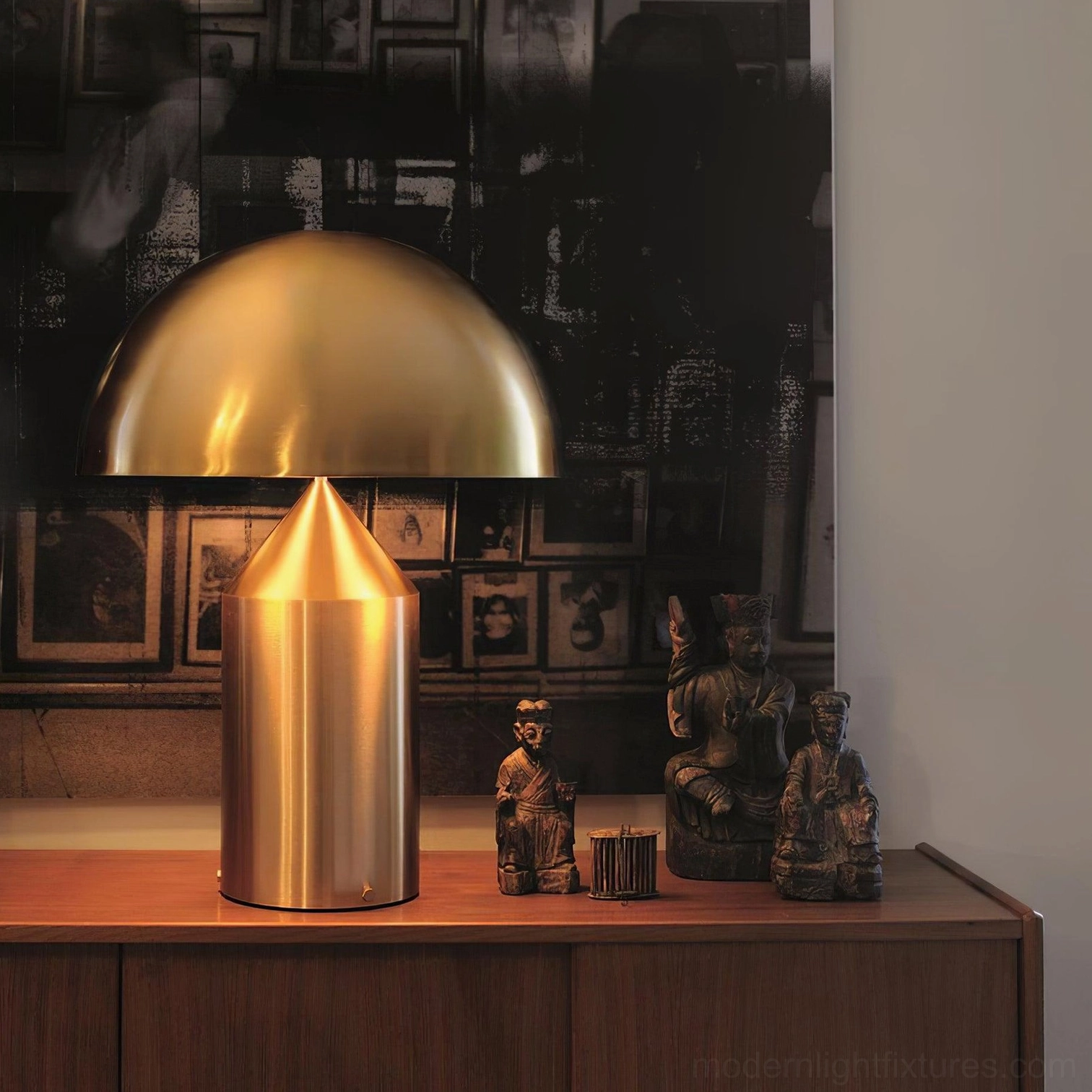 Atollo geometric table lamp contemporary bedroom side lighting