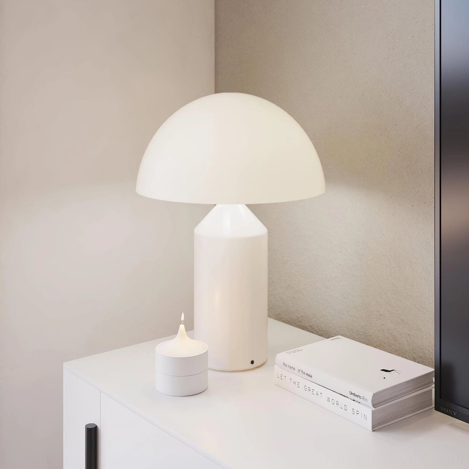 Atollo table lamp contemporary modern lighting fixture, artistic design