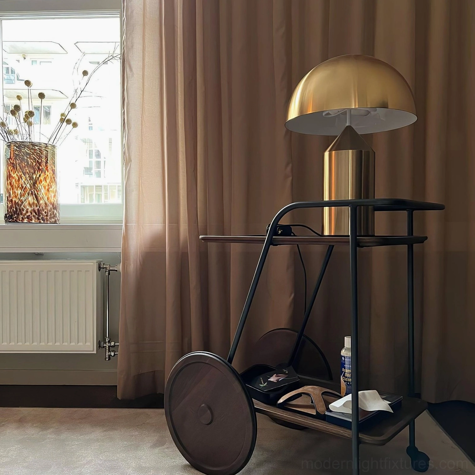 Atollo geometric table lamp cylinder cone hemisphere balance