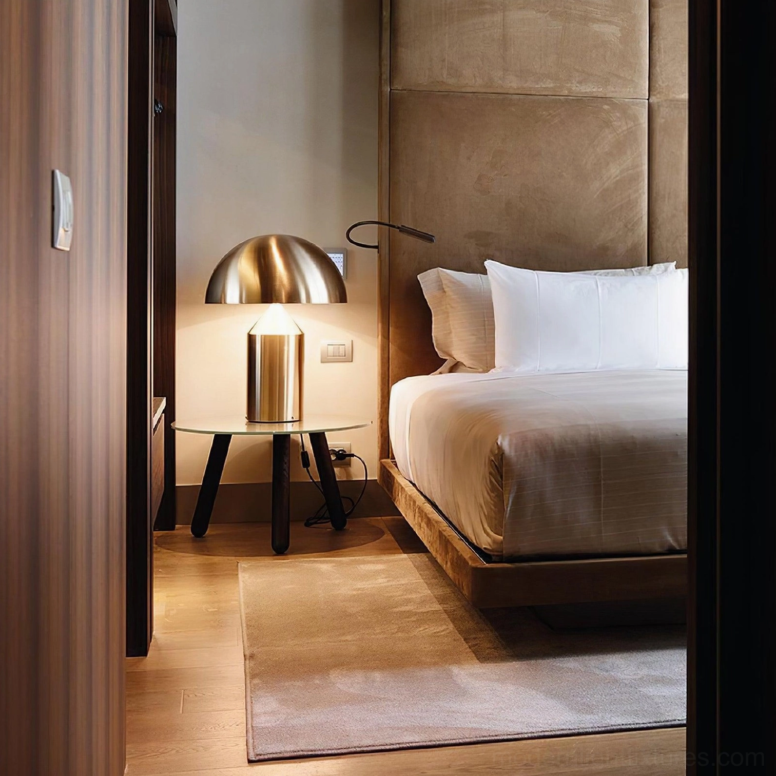 Atollo geometric table lamp sculptural quality, design accent lighting