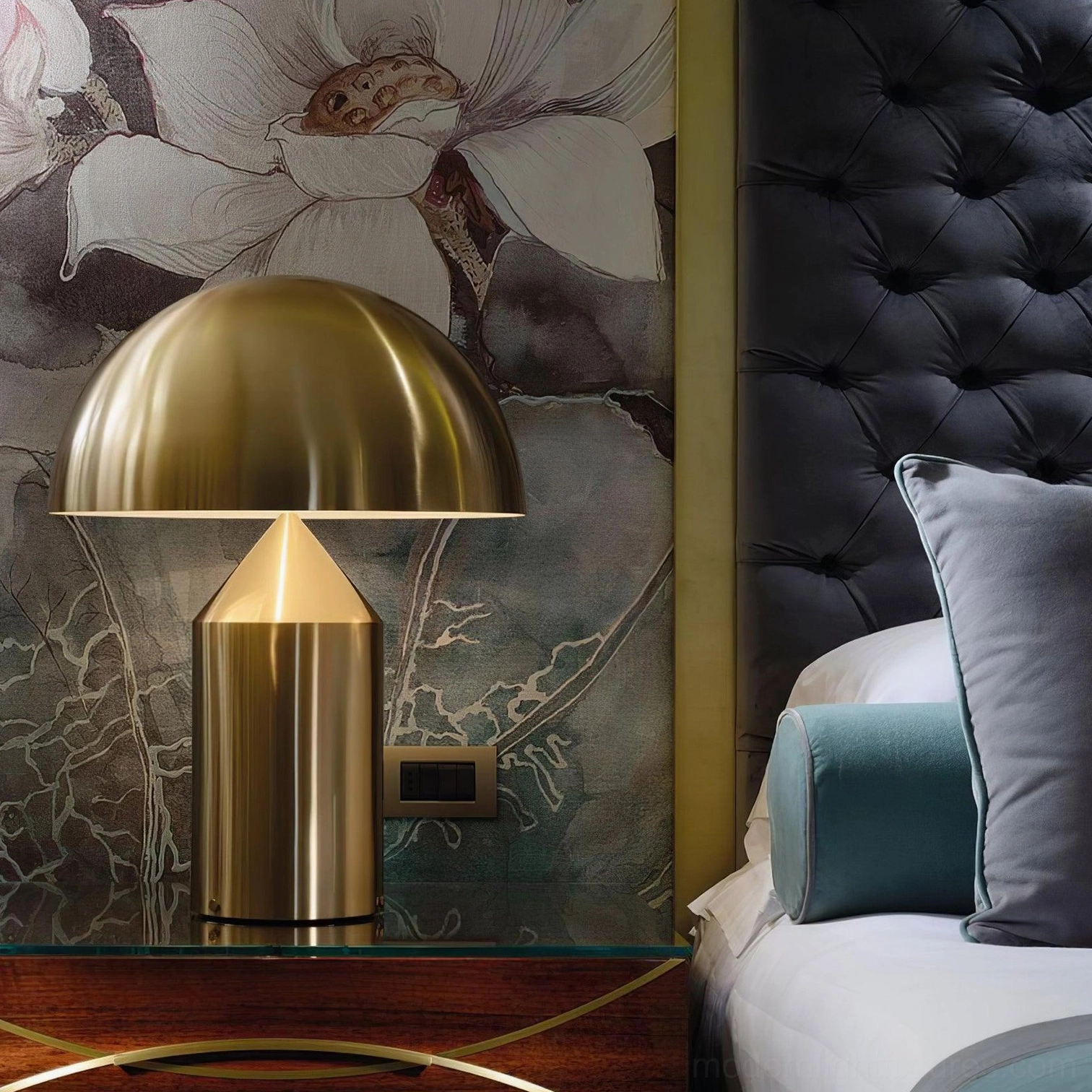 Atollo table lamp sculptural lighting form, modern art meets function