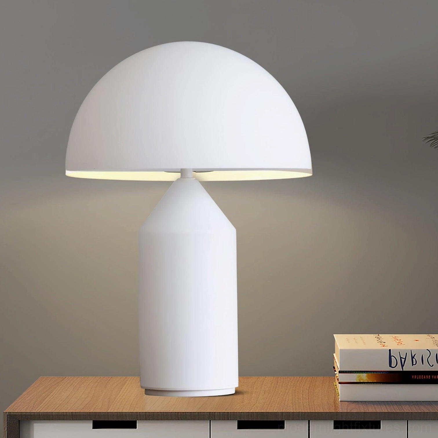 Atollo table lamp white matte finish contemporary home decor