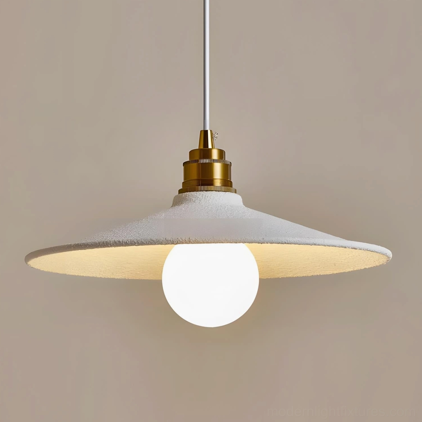 Aura Bell Model C wide disc pendant light with maximum diameter, ideal for statement installations and large open spaces