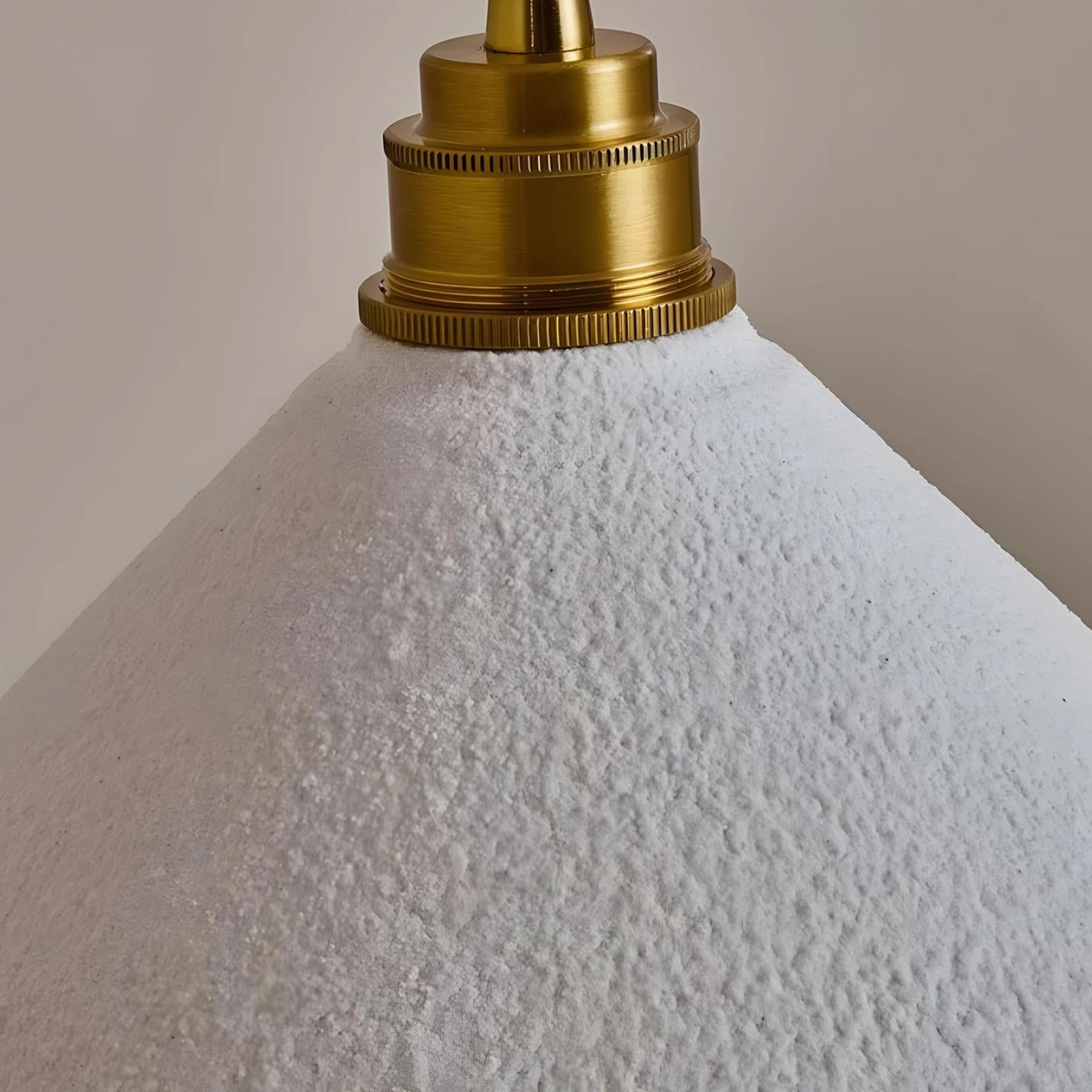 Aura Bell pendant light in multiple color finishes, side-by-side comparison of gold and white metallic hardware options