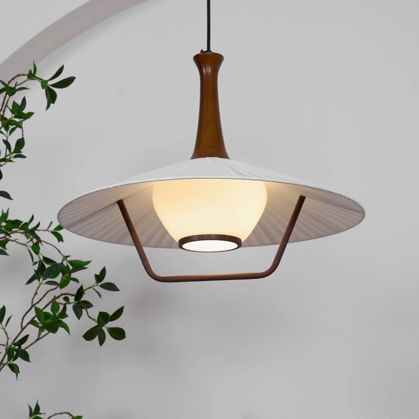 Aura pleated pendant ceiling light modern Scandinavian style interior design application