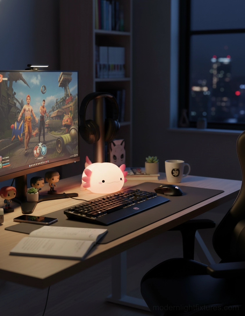 Axolotl LED night light styling ideas for home interior design and room decoration