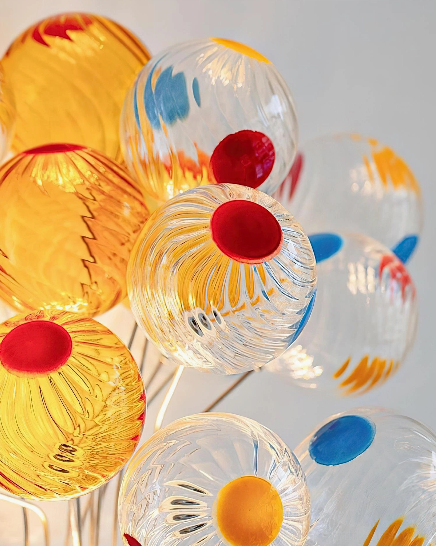 Contemporary Balloon Bouquet Wall Sconce highlighting sculptural form and artistic light diffusion through glass balloon elements