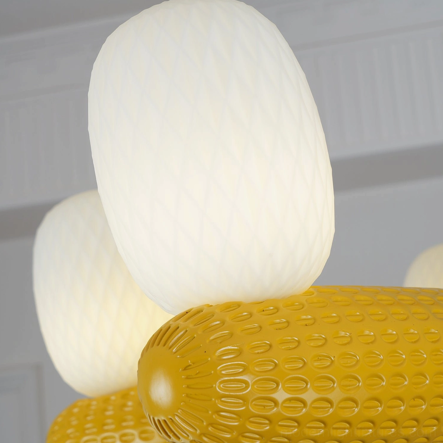 Balloon chandelier artistic pendant showing glass module design and contemporary styling