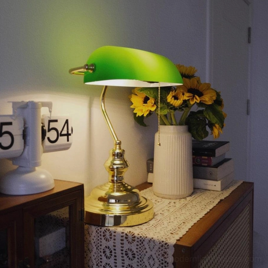 Banker table lamp living room accent piece decorative functional lighting