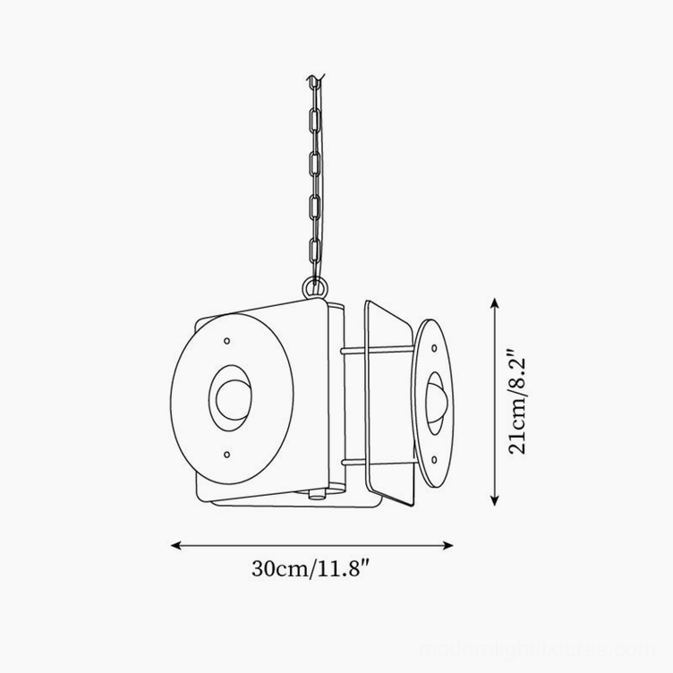 Basira pendant lamp technical specifications diagram dimensions 30cm diameter 21cm height