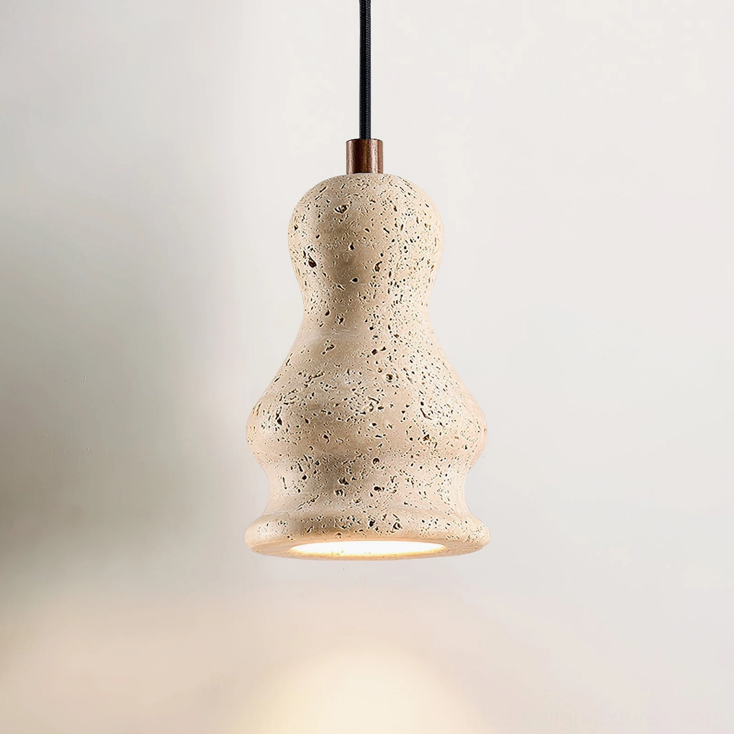 Bastion travertine pendant beige natural stone warm tone