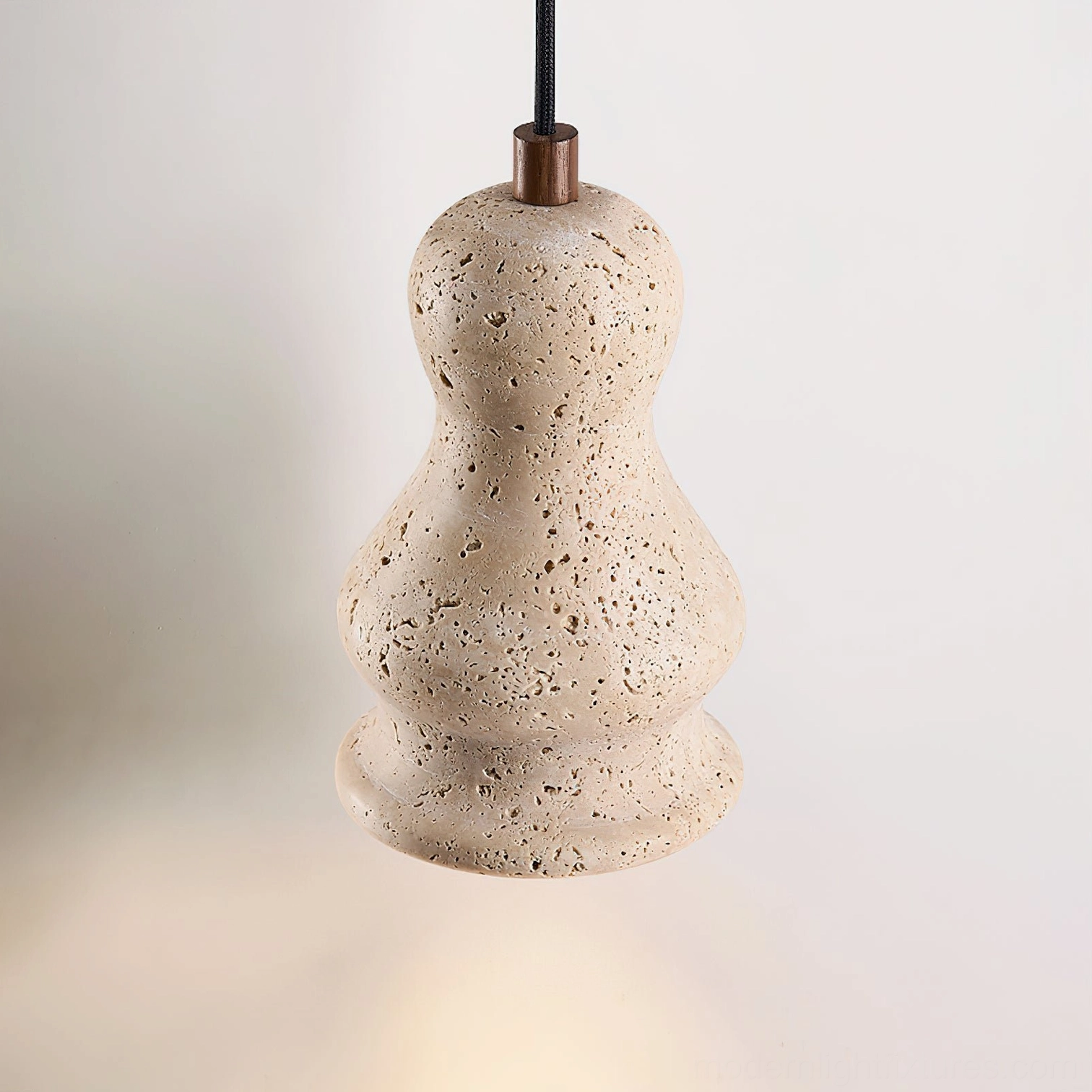 Bastion travertine pendant black finish sophisticated palette