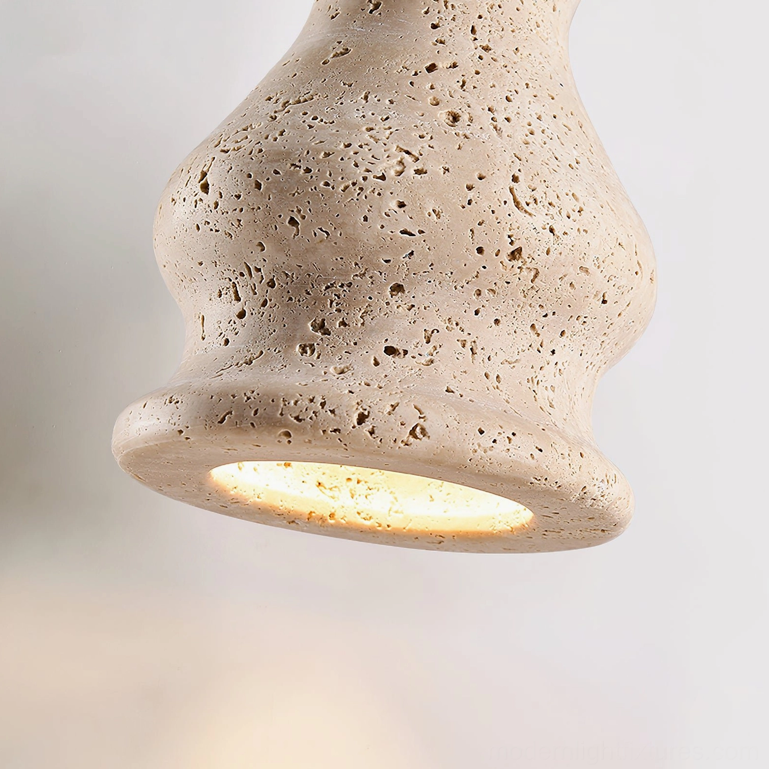 Bastion travertine pendant light dimmer compatible LED ready