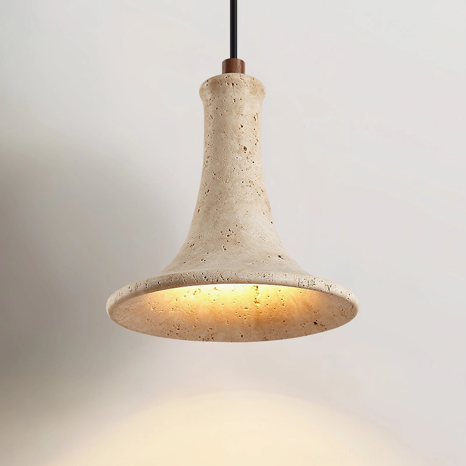 Bastion travertine pendant Mediterranean rustic-modern styling