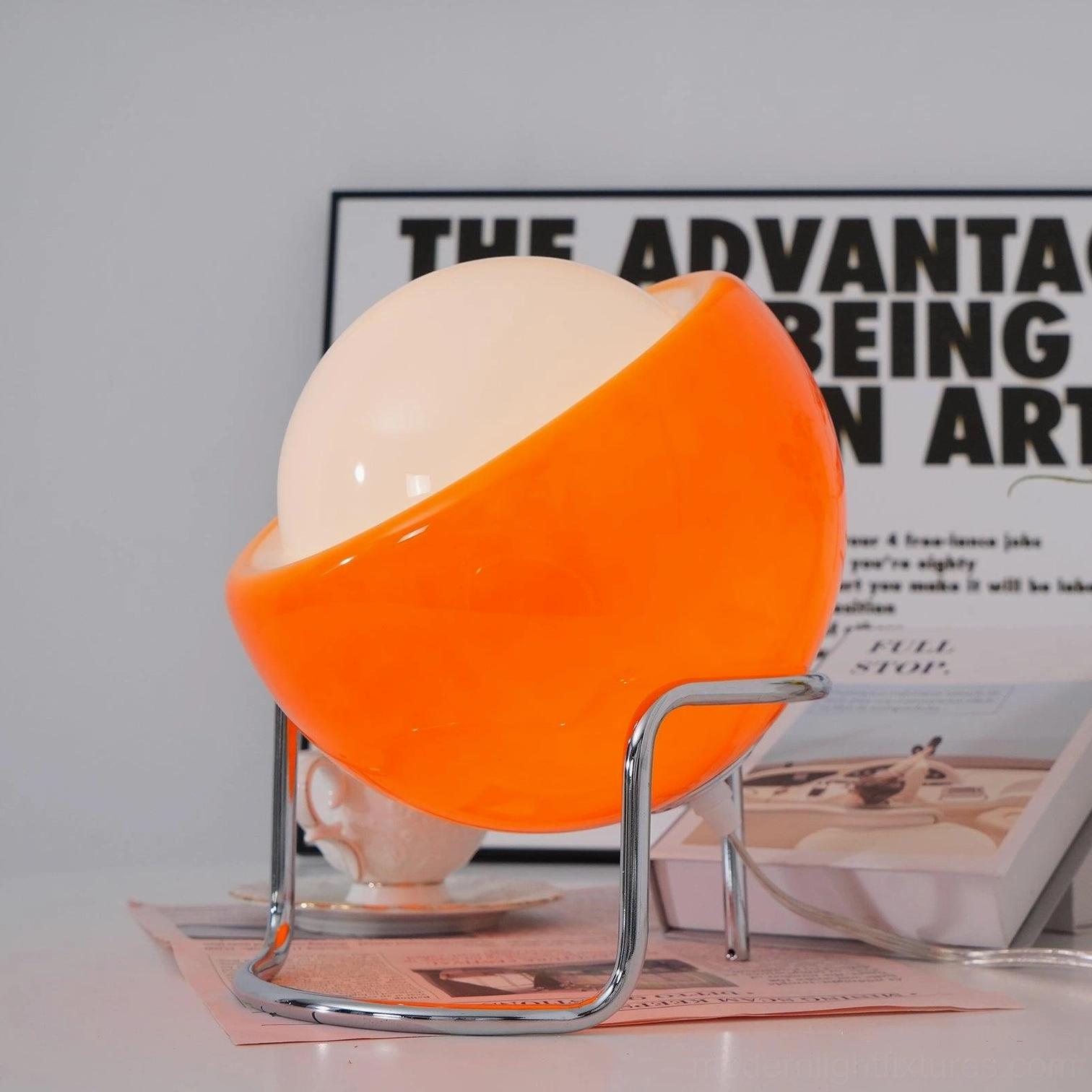Bauhaus dome table lamp functional design in contemporary interior, accent lighting solution